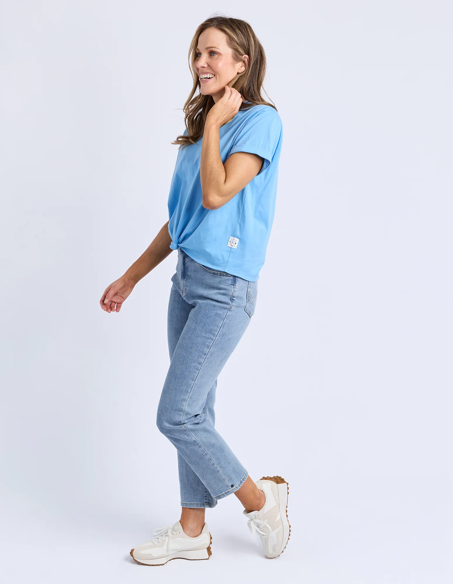 Knot Short Sleeve Tee Azure Blue - Image 5