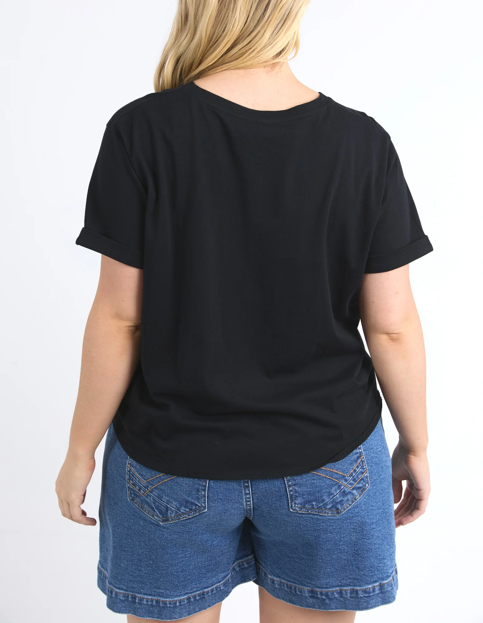 Knot Short Sleeve Tee Black - Image 8