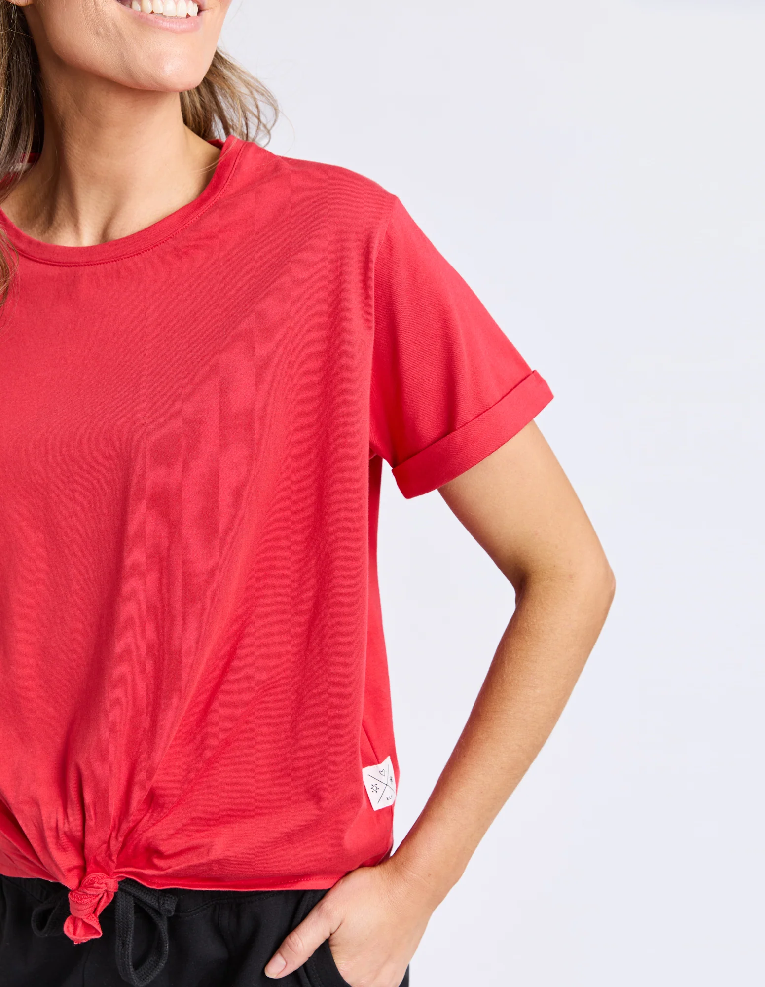 Knot Short Sleeve Tee Cranberry - Image 5