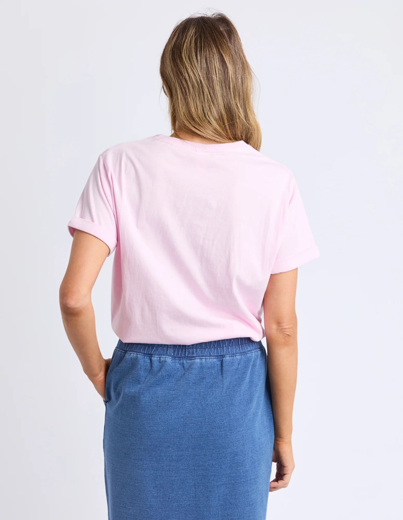 Knot Short Sleeve Tee Pink Lady - Image 3