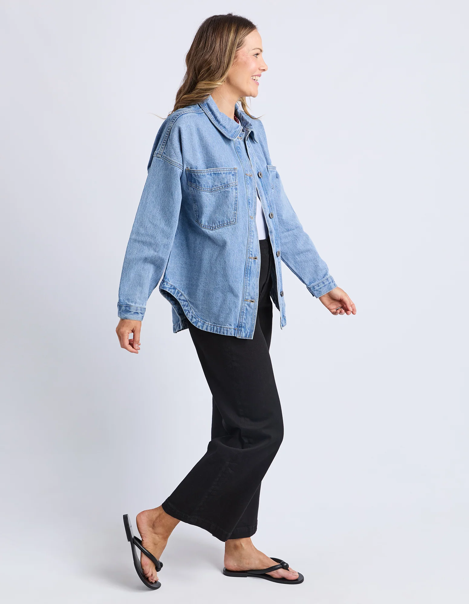 Laura Denim Shacket Light Blue - Image 6