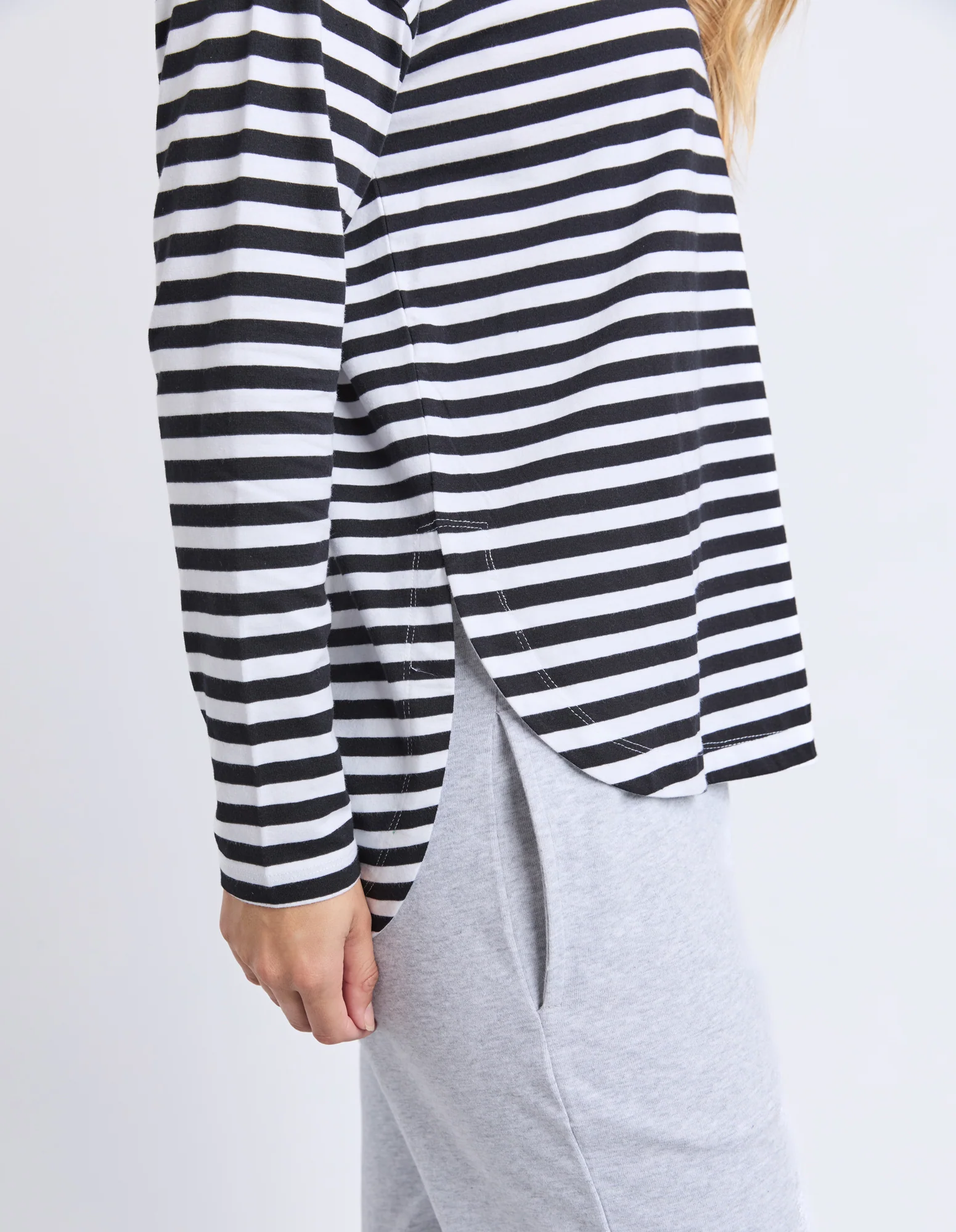 Lauren Long Sleeve Black & White Stripe - Image 5