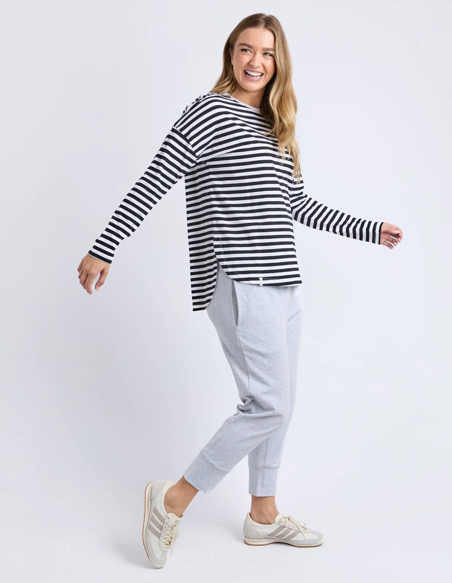 Lauren Long Sleeve Black & White Stripe - Image 6