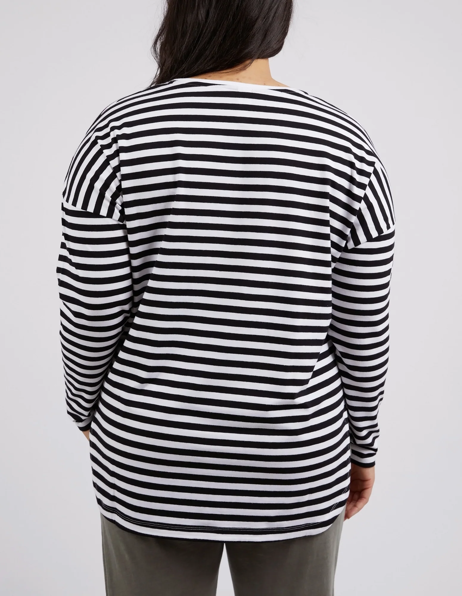 Lauren Long Sleeve Black & White Stripe - Image 9