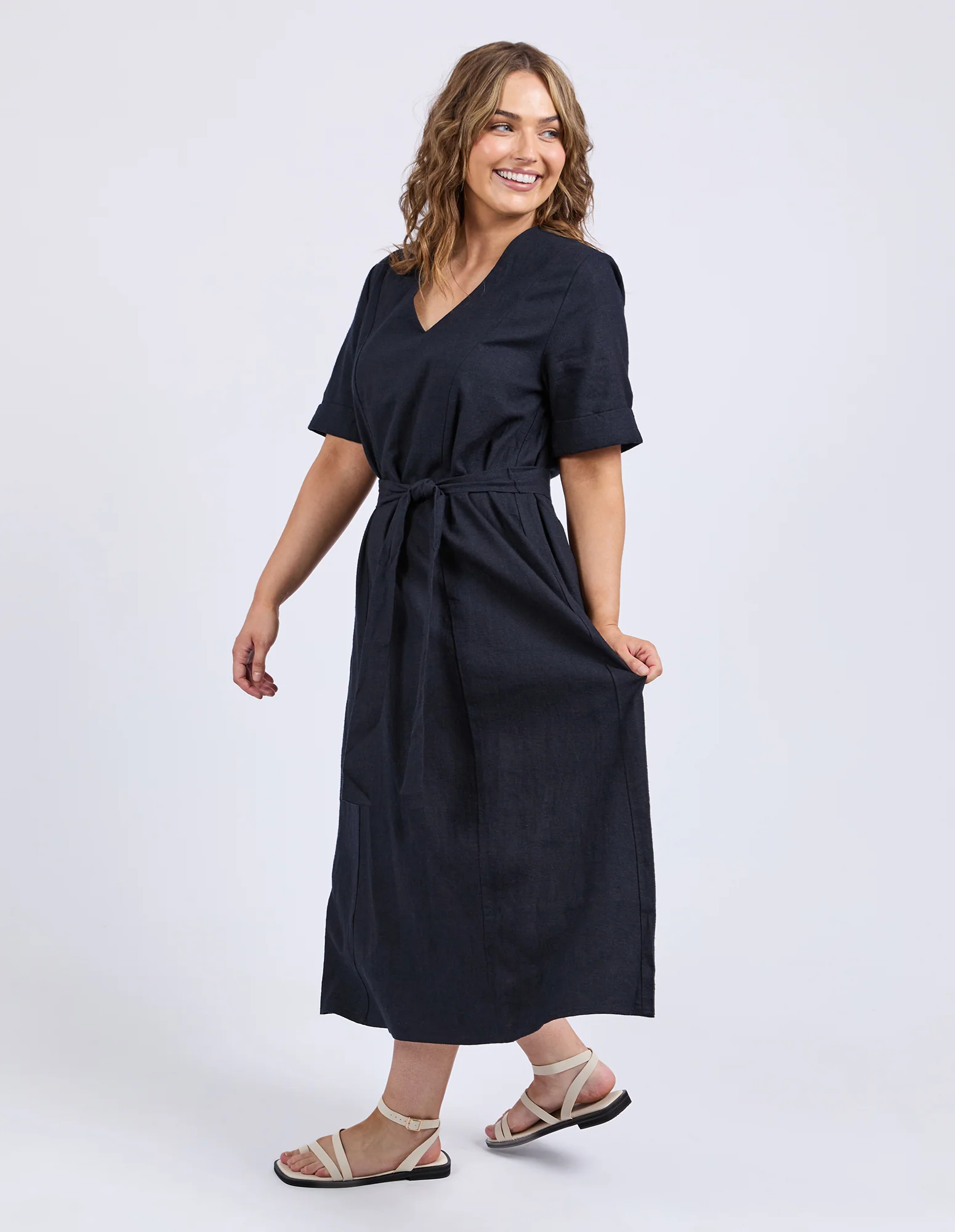 Lily Midi Dress Dark Sapphire - Image 3