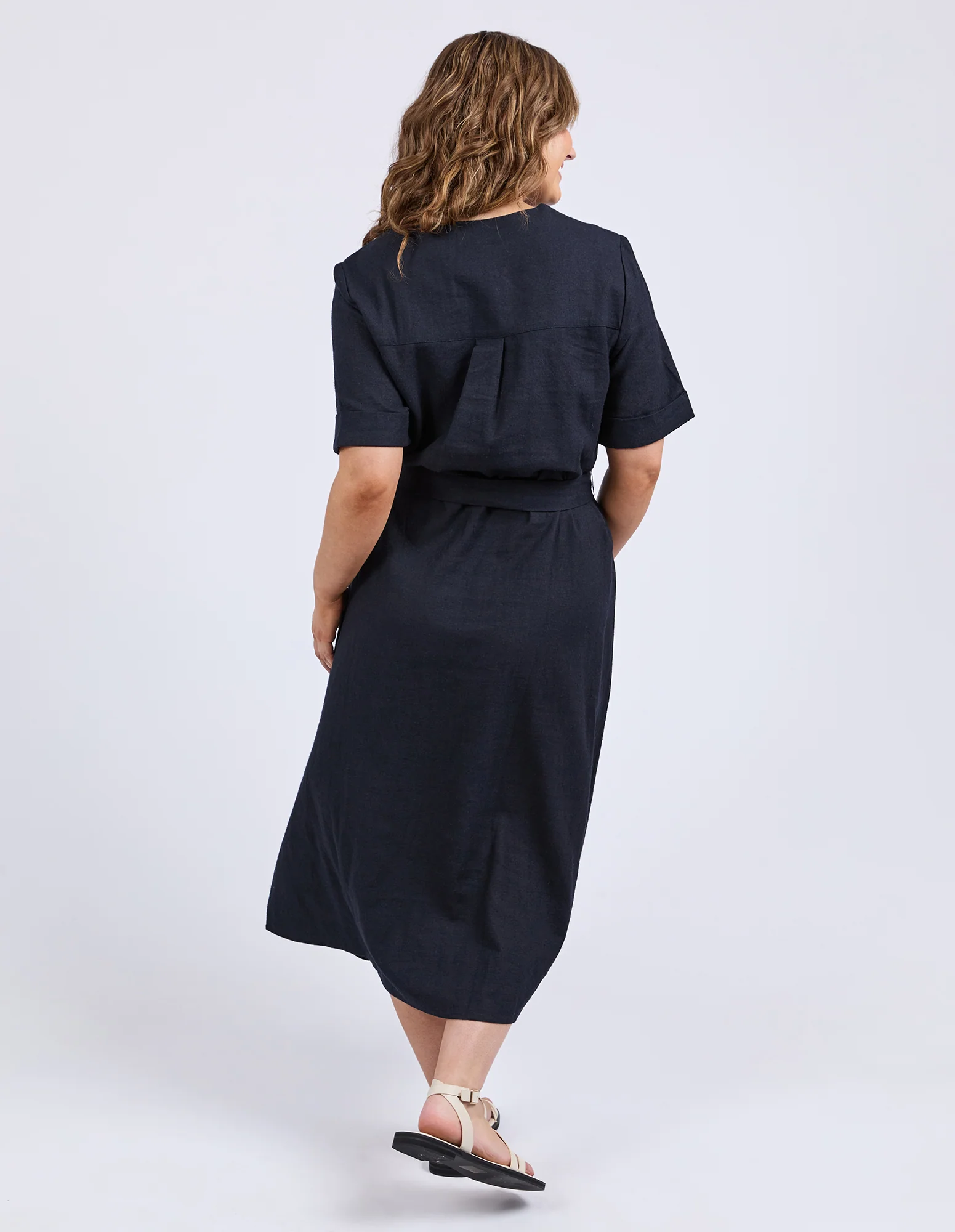 Lily Midi Dress Dark Sapphire - Image 4