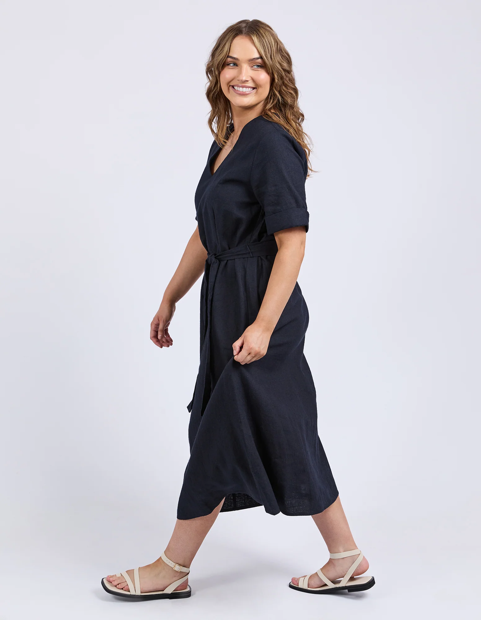 Lily Midi Dress Dark Sapphire - Image 7
