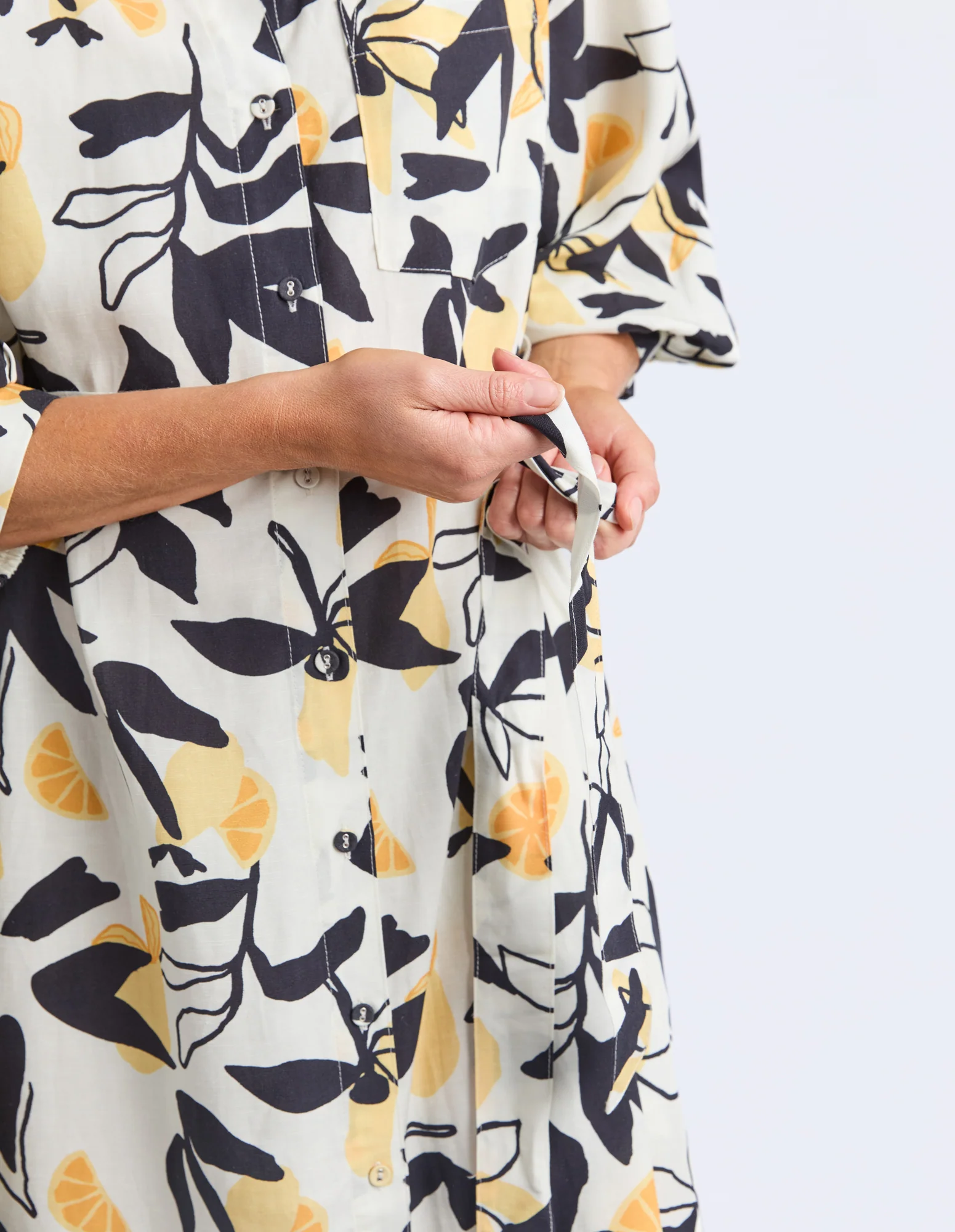 Limone Dress Limone Leaf Print - Image 5