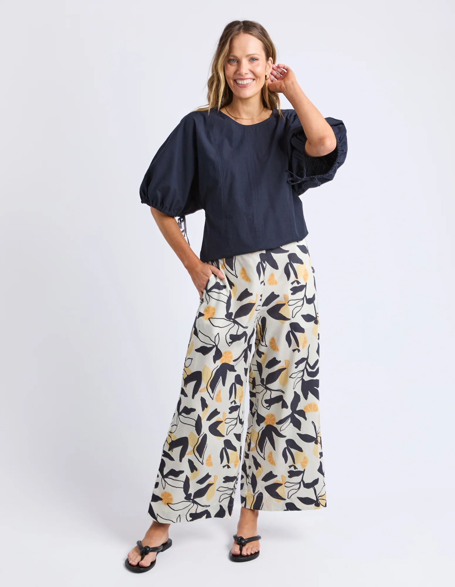 Limone Pant Limone Leaf Print - Image 12