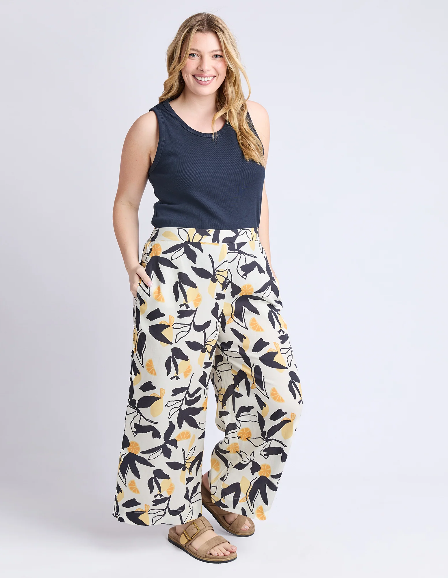 Limone Pant Limone Leaf Print - Image 7