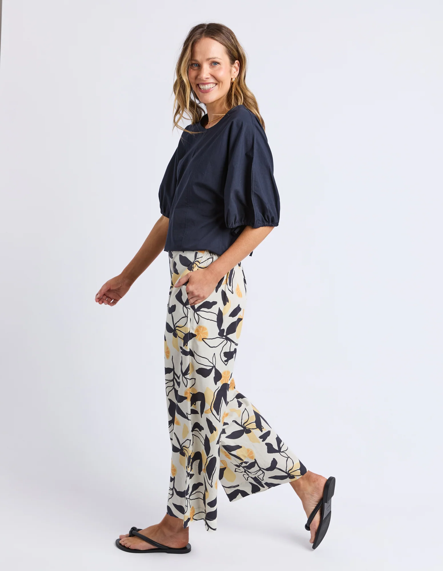Limone Pant Limone Leaf Print - Image 8
