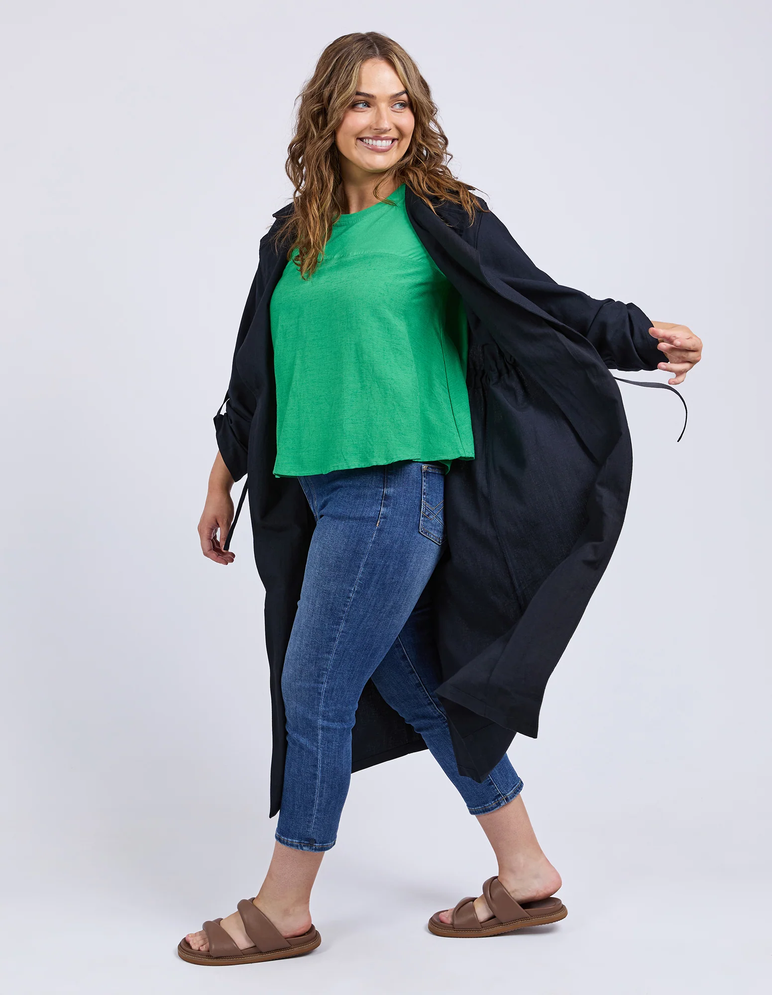 Linen Trench Dark Sapphire - Image 7