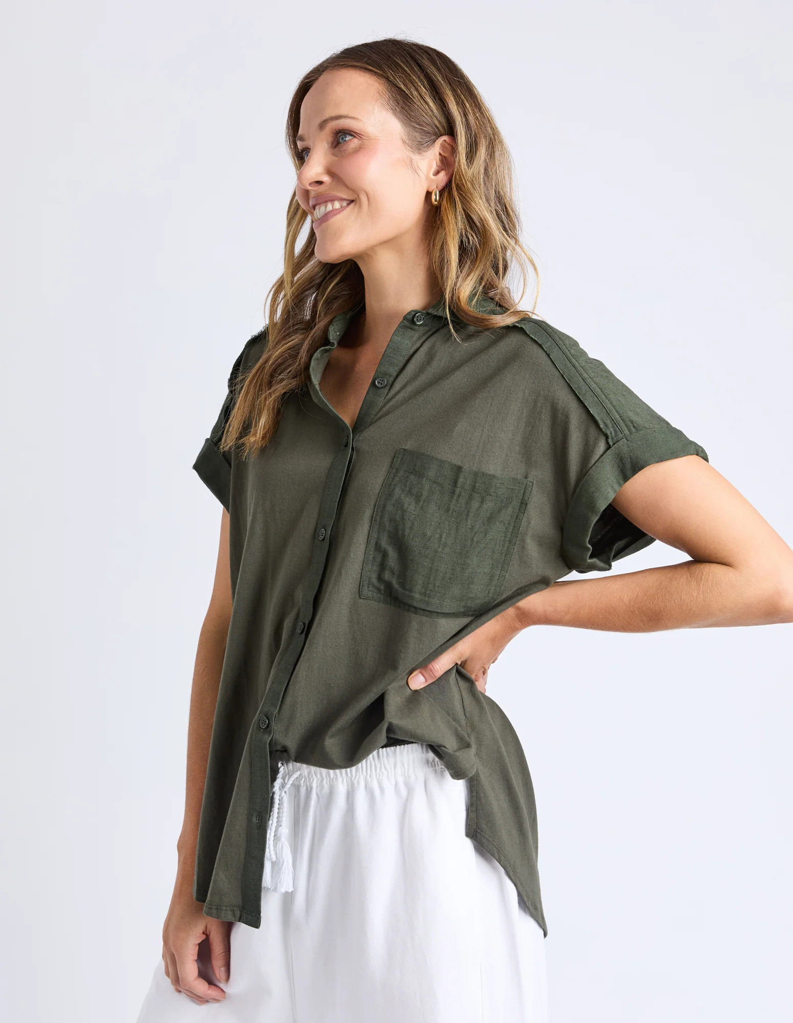 Locket Shirt Khaki - Image 10