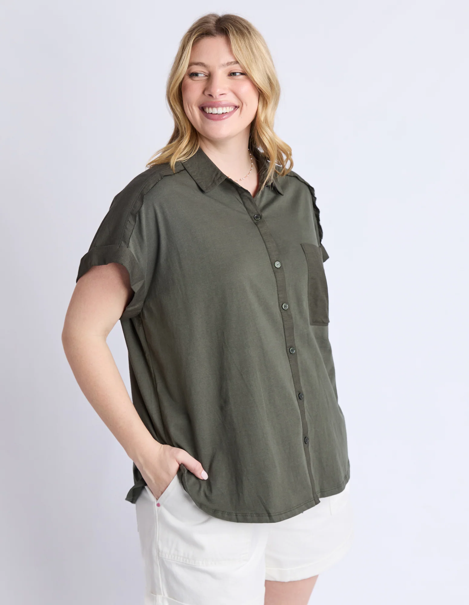 Locket Shirt Khaki - Image 5