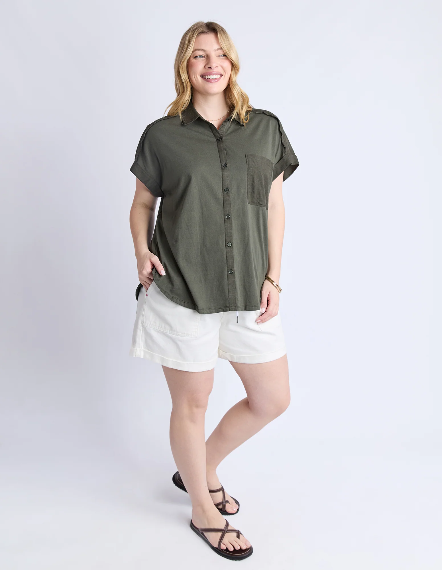 Locket Shirt Khaki - Image 7