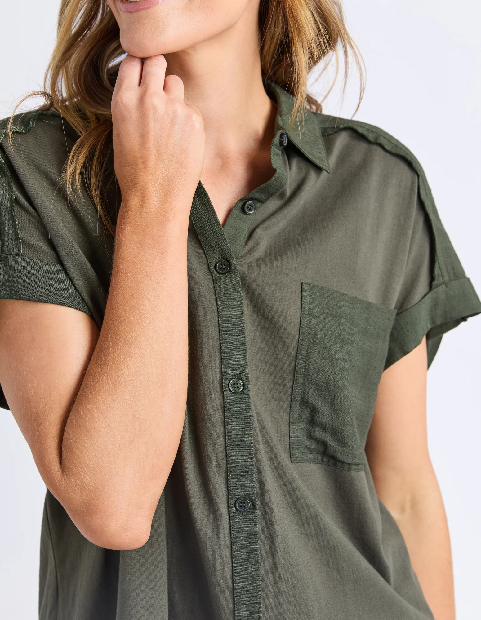 Locket Shirt Khaki - Image 9