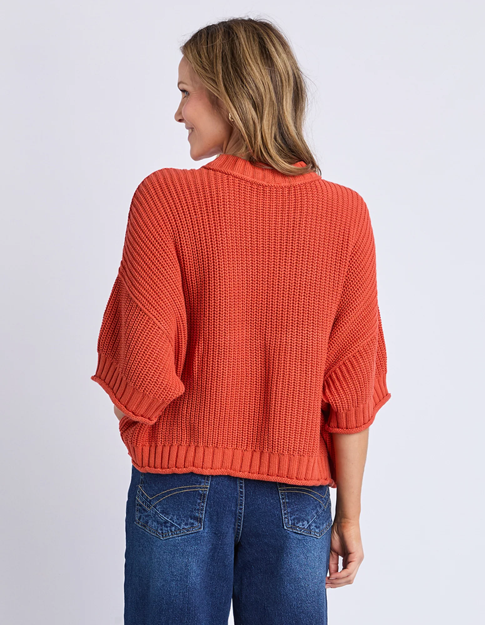 Luela Short Sleeve Knit Orange - Image 11