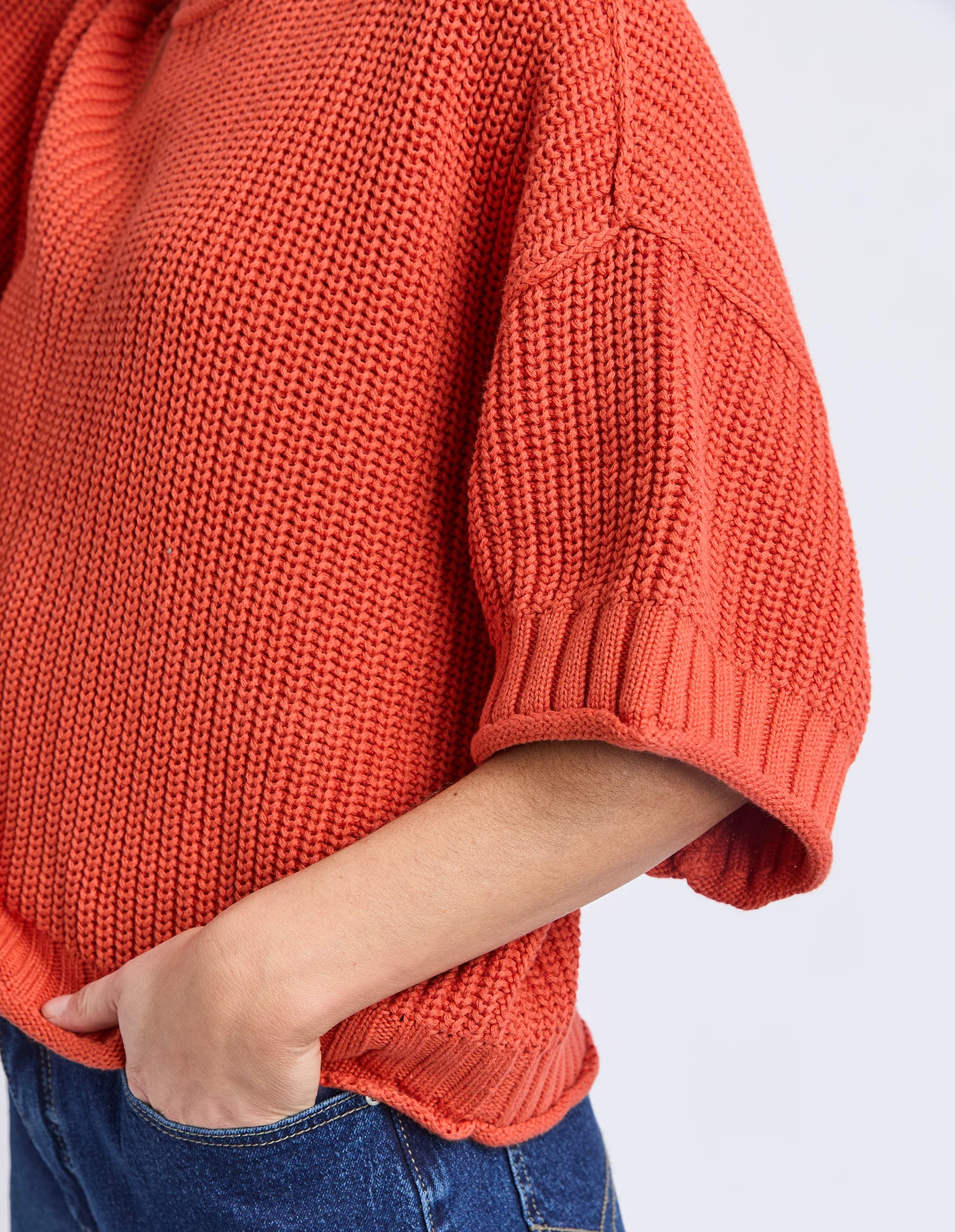 Luela Short Sleeve Knit Orange - Image 9