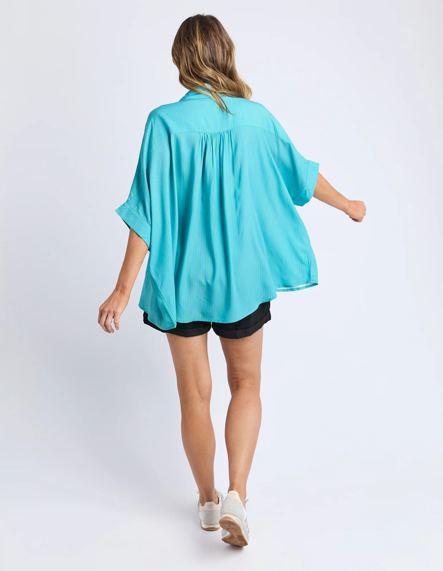 Luna Shirt Gumdrop Green Stripe - Image 4