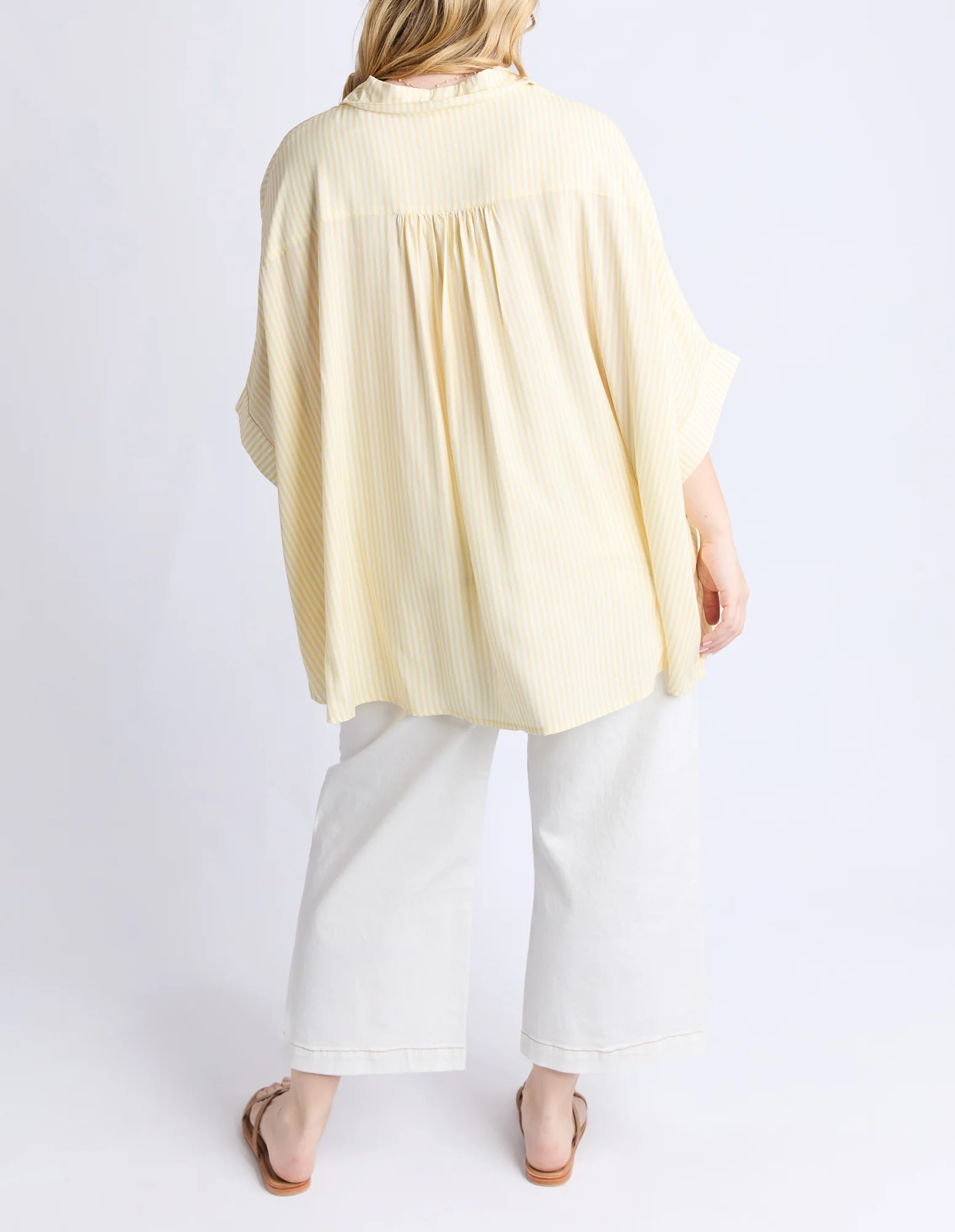 Luna Shirt Pale Banana Stripe - Image 4