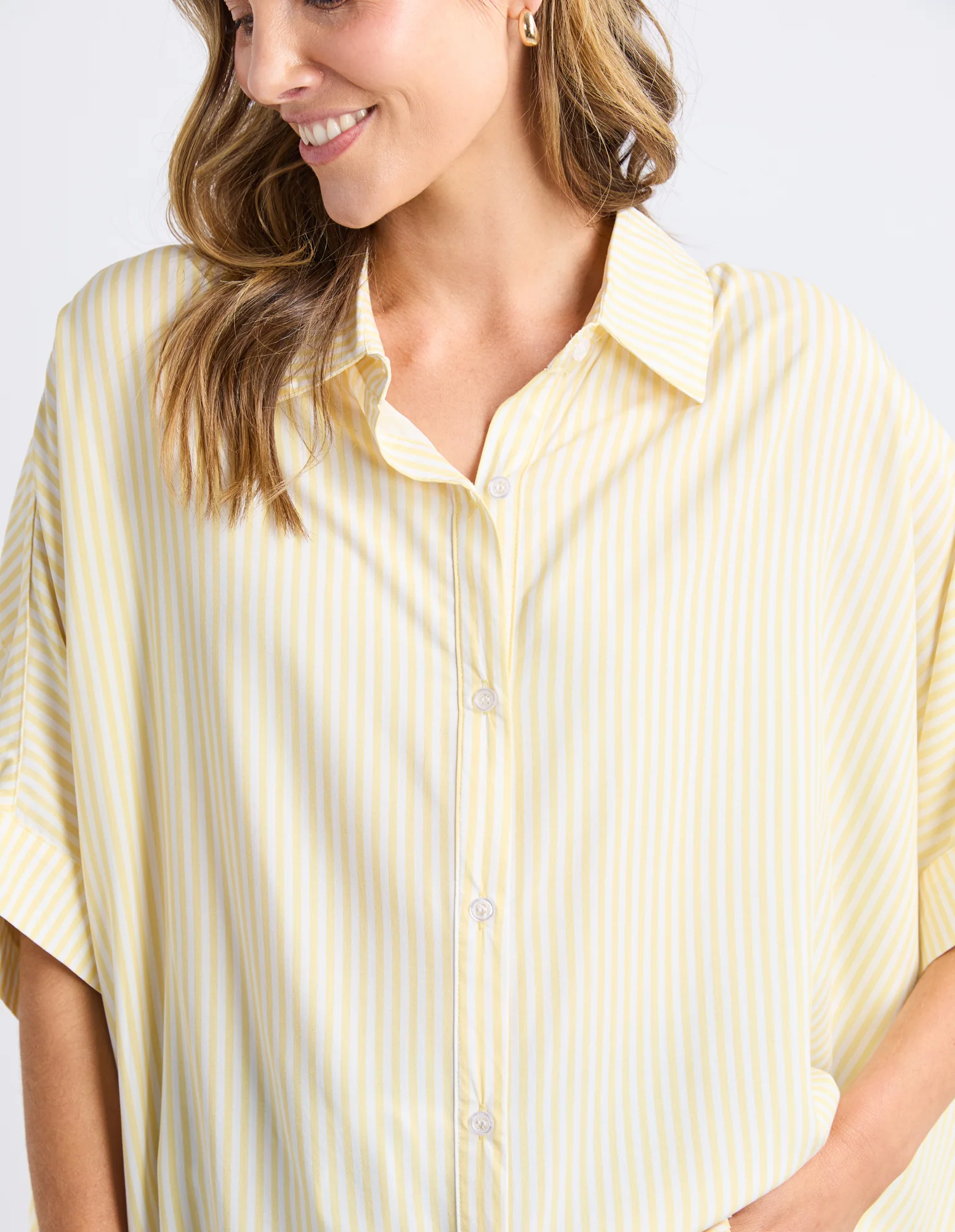 Luna Shirt Pale Banana Stripe - Image 9