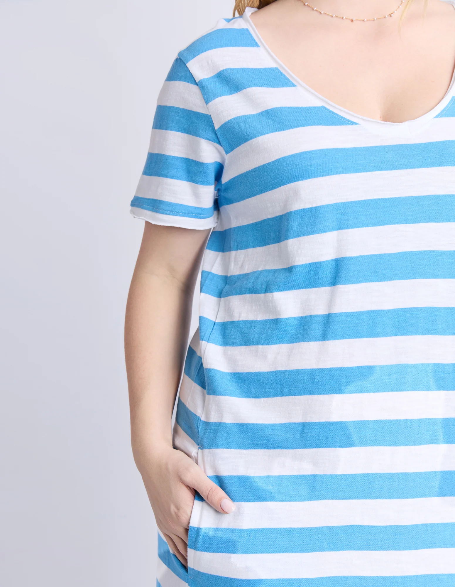 Maeve Midi Dress Blue/White Stripe - Image 5