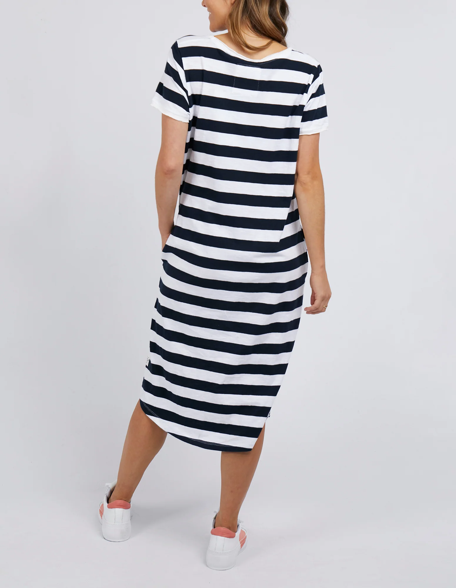 Maeve Dress Navy & White Stripe - Image 3