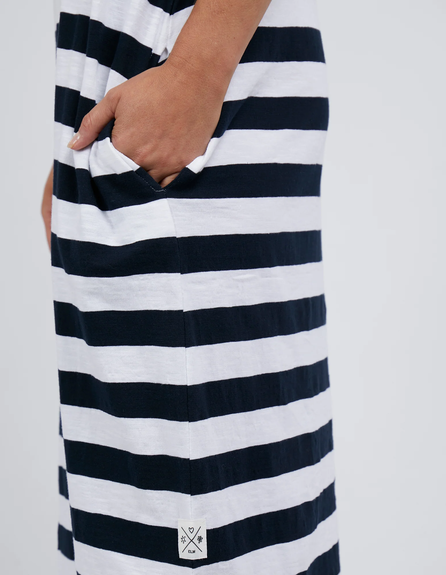 Maeve Dress Navy & White Stripe - Image 5