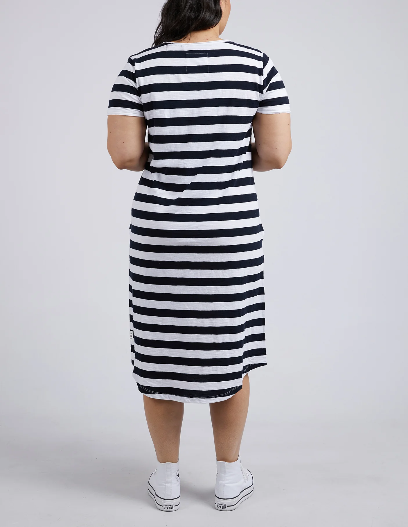 Maeve Dress Navy & White Stripe - Image 8