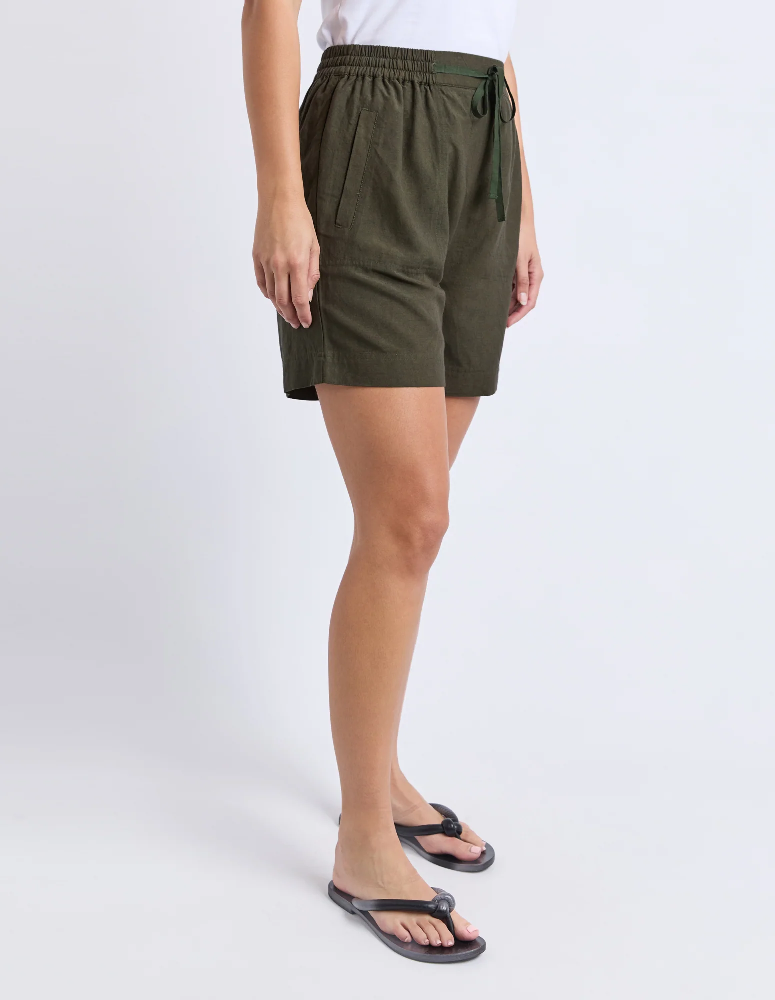 Margi Long Line Short Khaki - Image 10