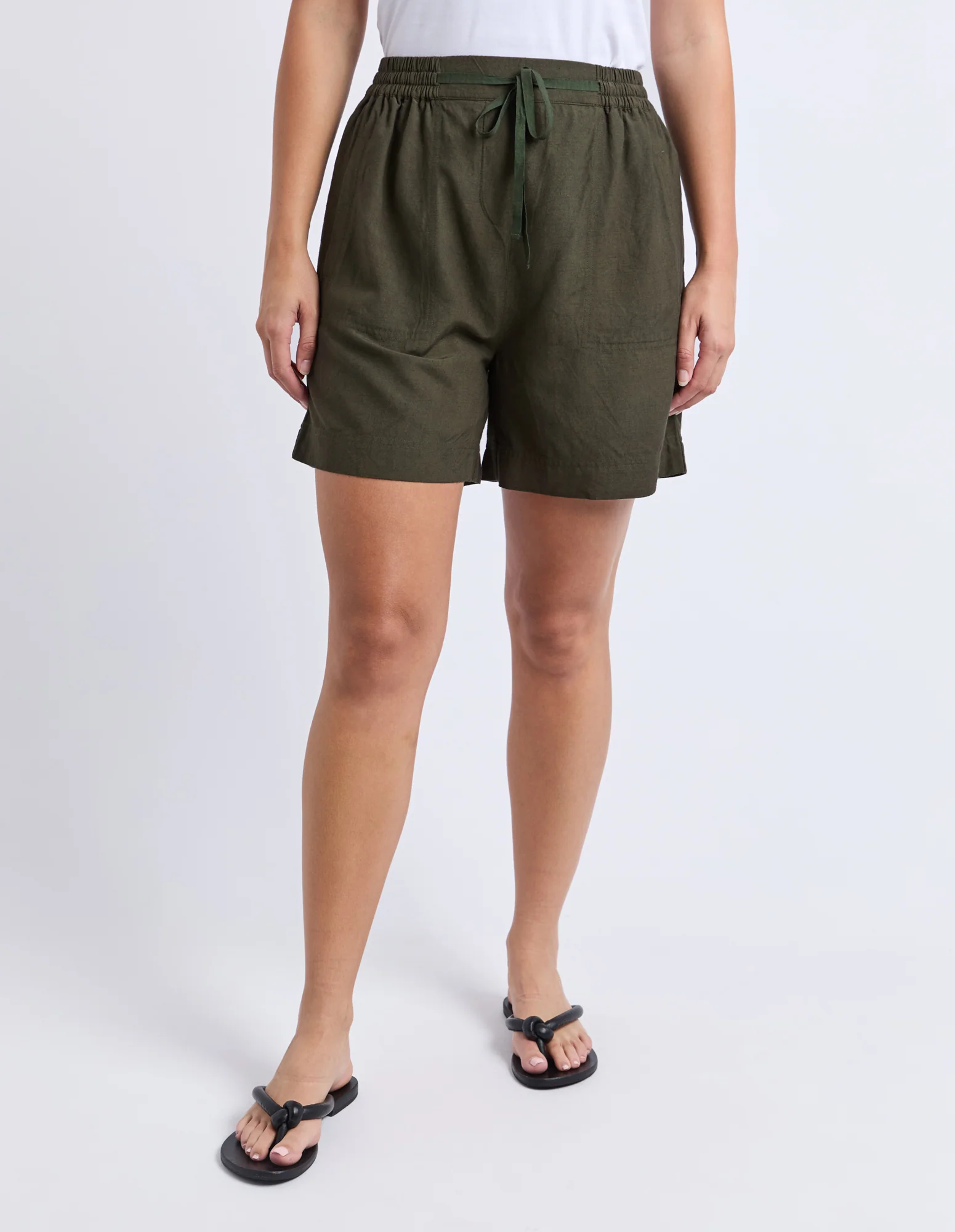 Margi Long Line Short Khaki - Image 2