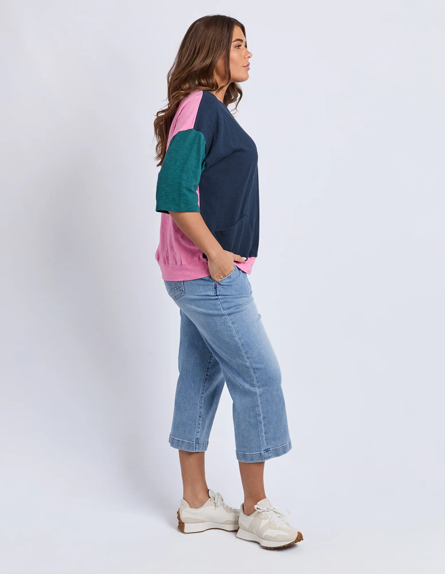 Mazie Colour Block Sweat Teal/Navy/Quartz - Image 11