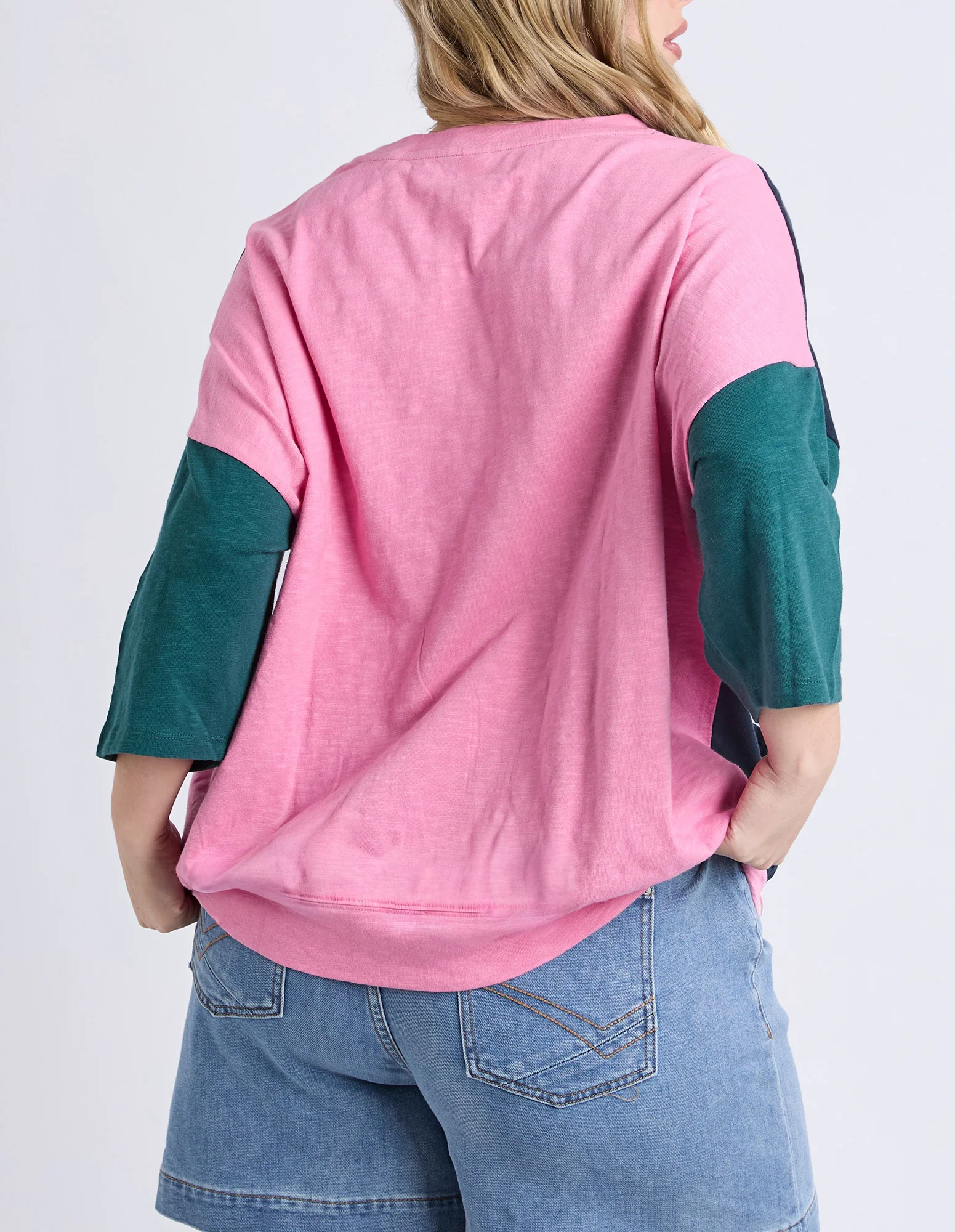 Mazie Colour Block Sweat Teal/Navy/Quartz - Image 6