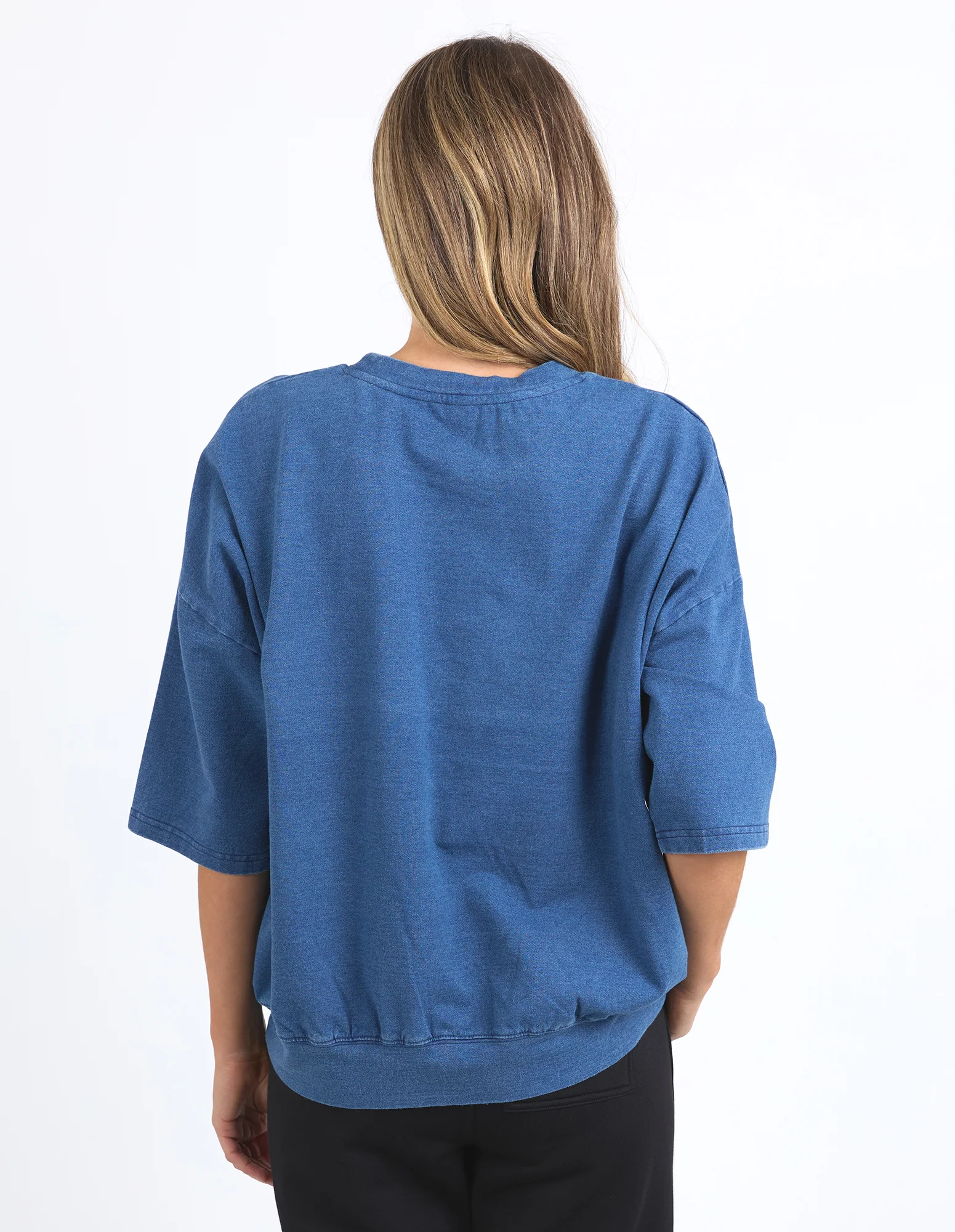 Mazie Sweat Denim Look Washed Blue - Image 3