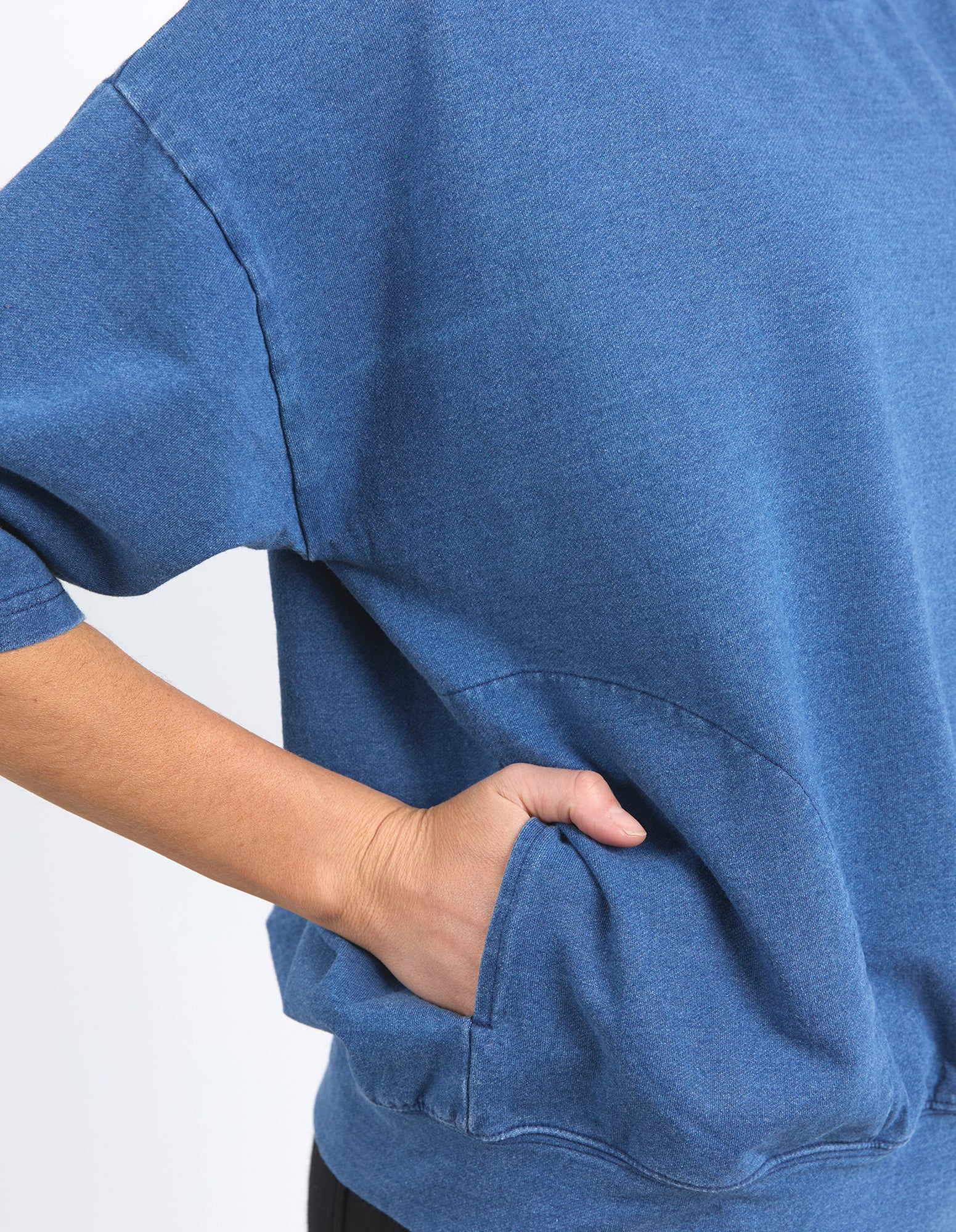 Mazie Sweat Denim Look Washed Blue - Image 4