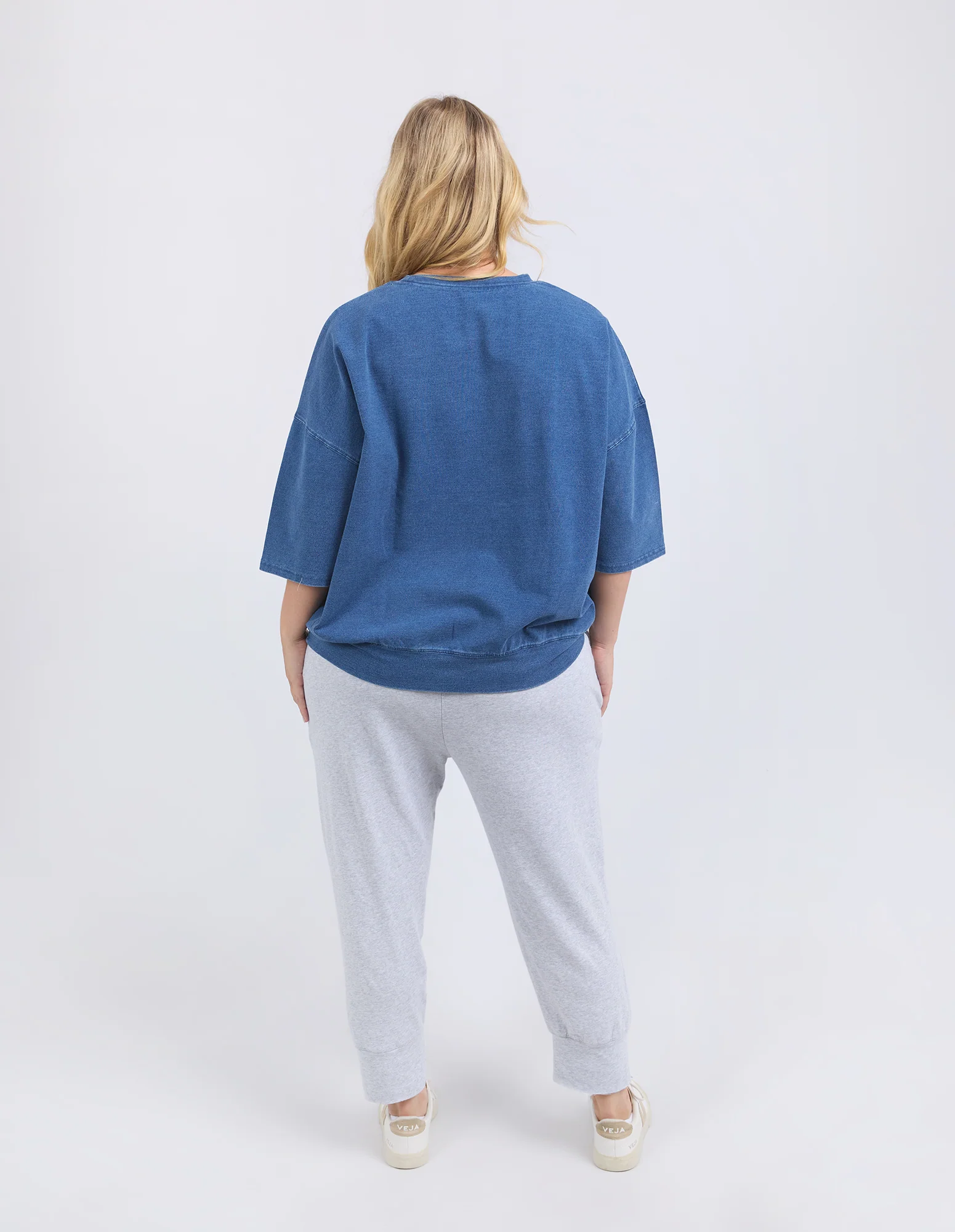 Mazie Sweat Denim Look Washed Blue - Image 8