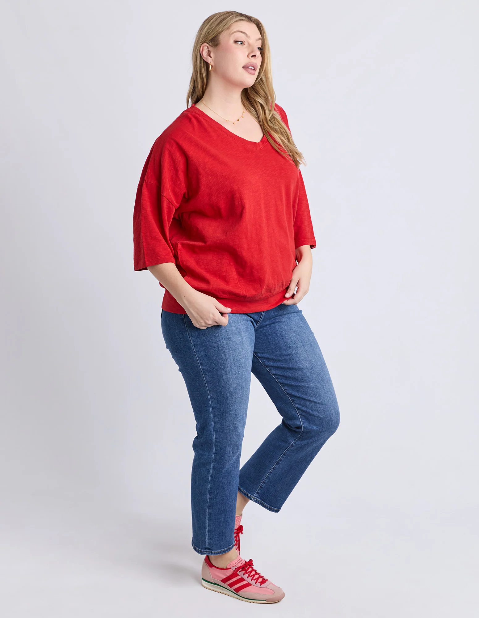 Mazie Vee Neck Cranberry - Image 12