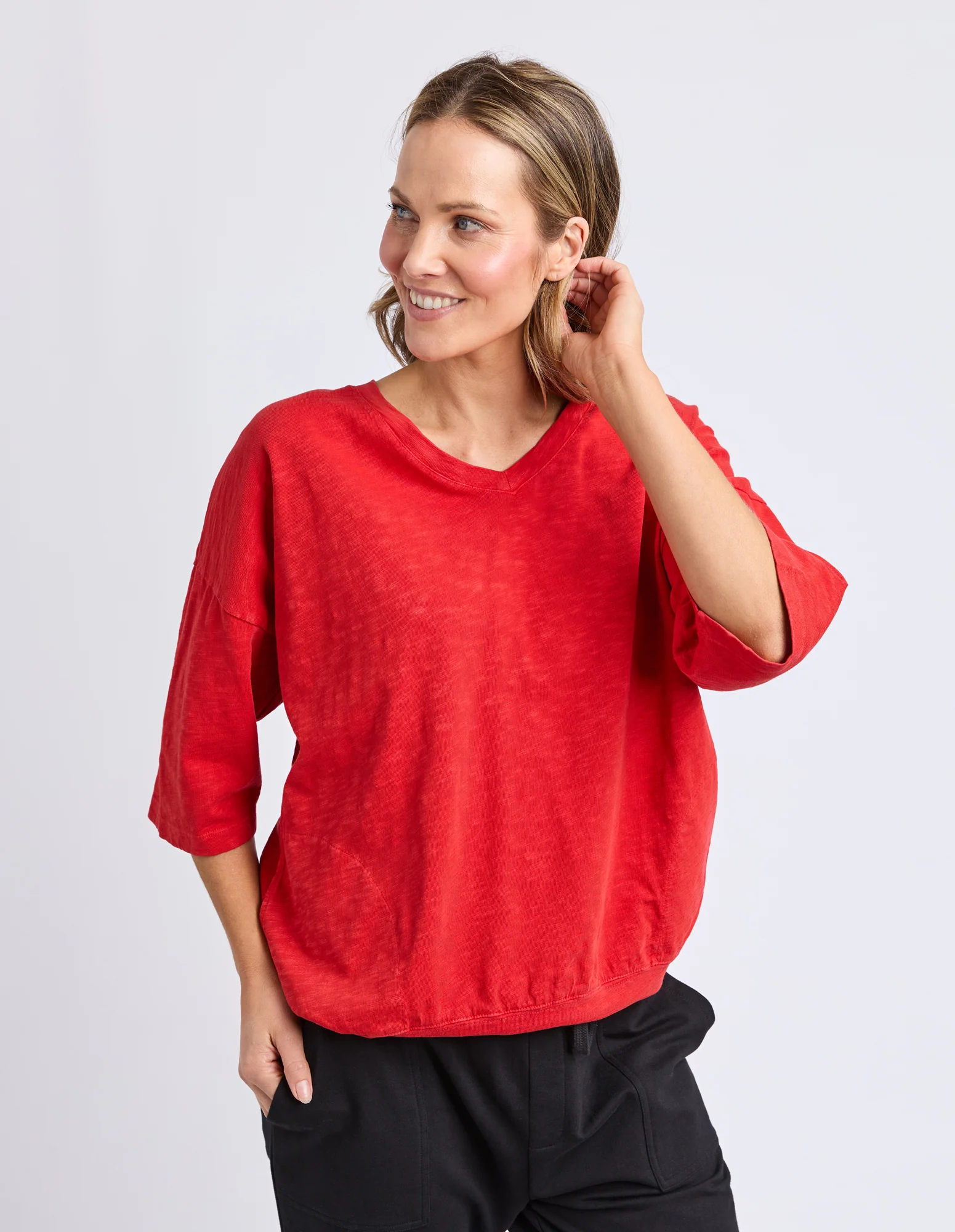 Mazie Vee Neck Cranberry - Image 7