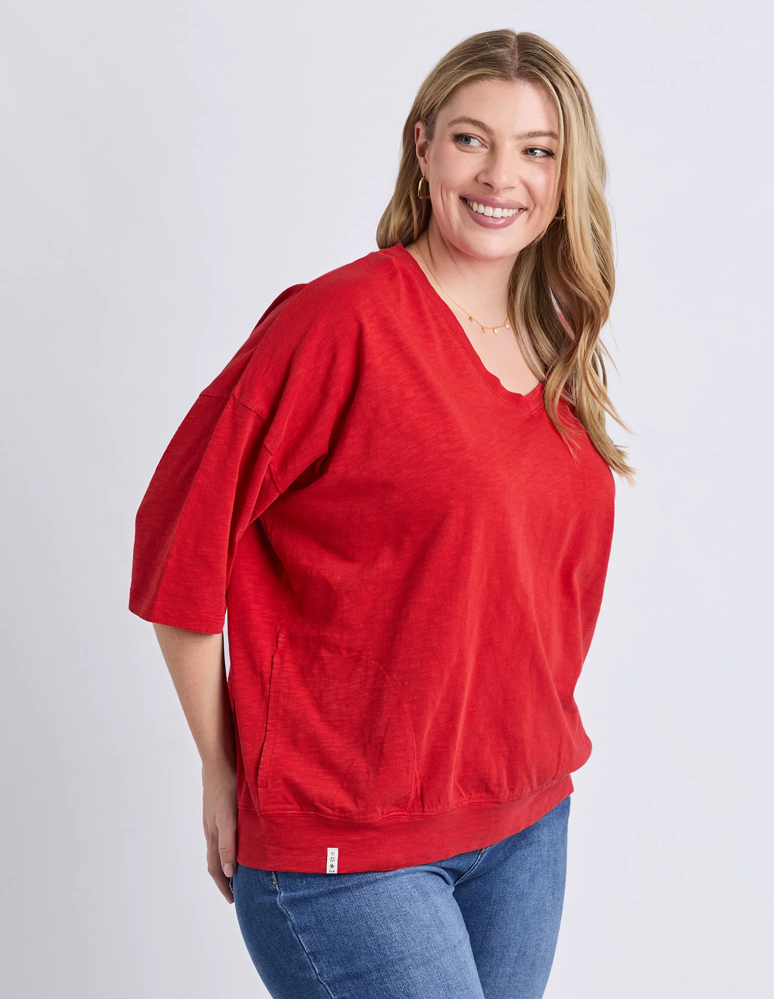 Mazie Vee Neck Cranberry - Image 8