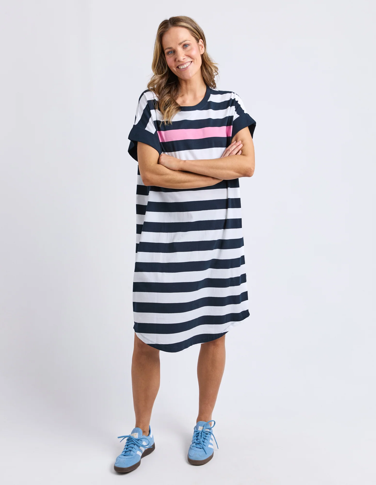 Mckinley Dress Navy & White Stripe - Image 2