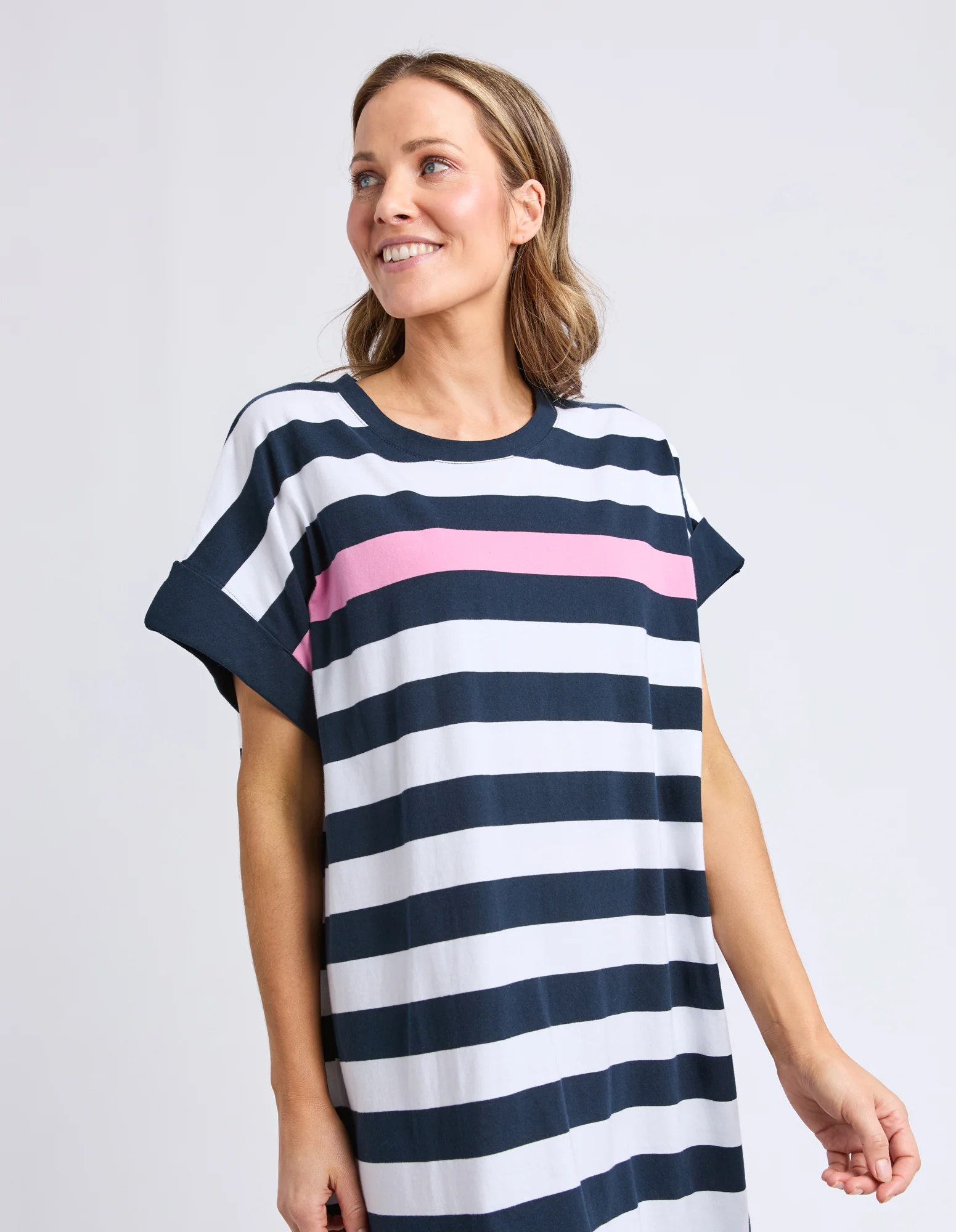 Mckinley Dress Navy & White Stripe - Image 4