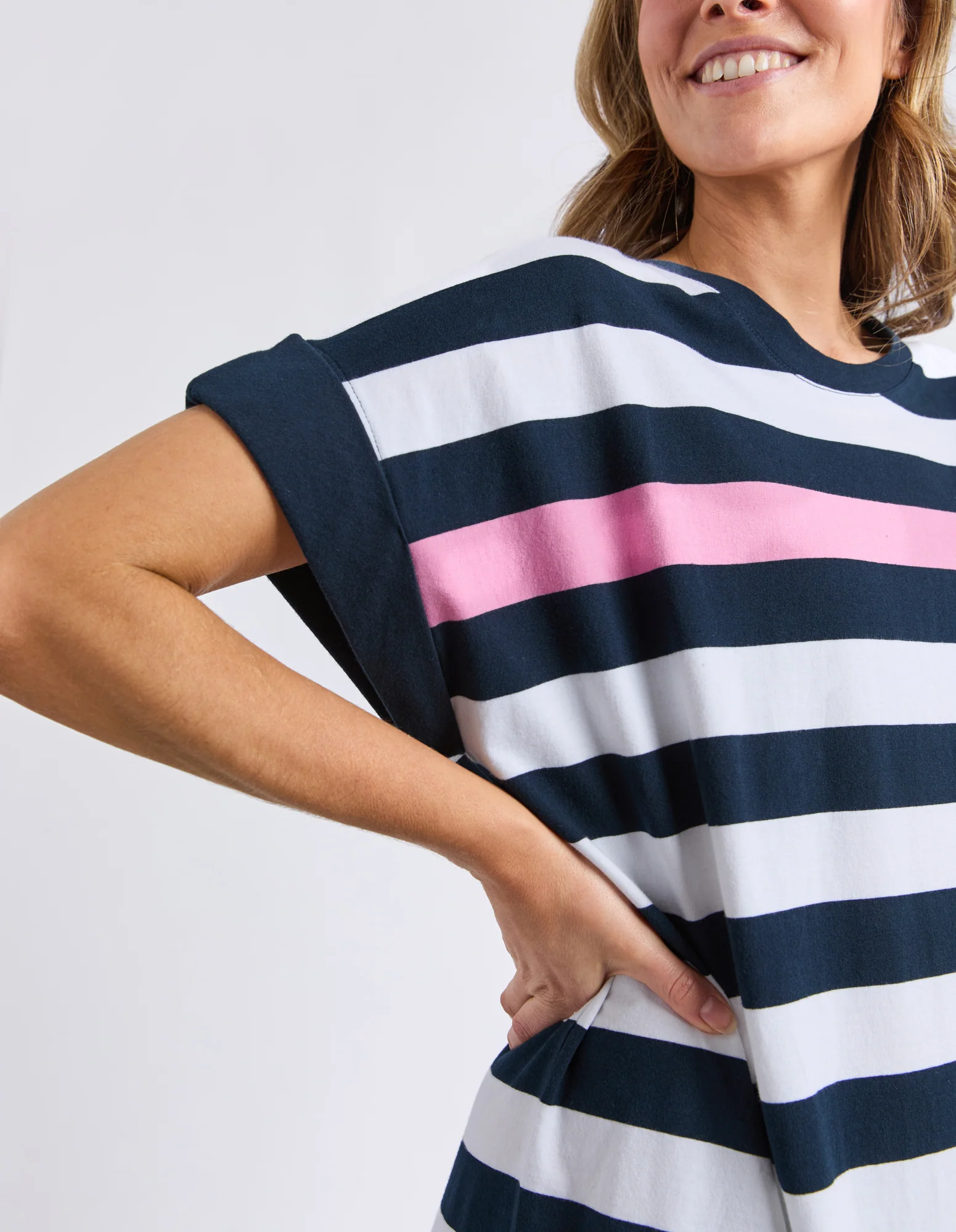 Mckinley Dress Navy & White Stripe - Image 5