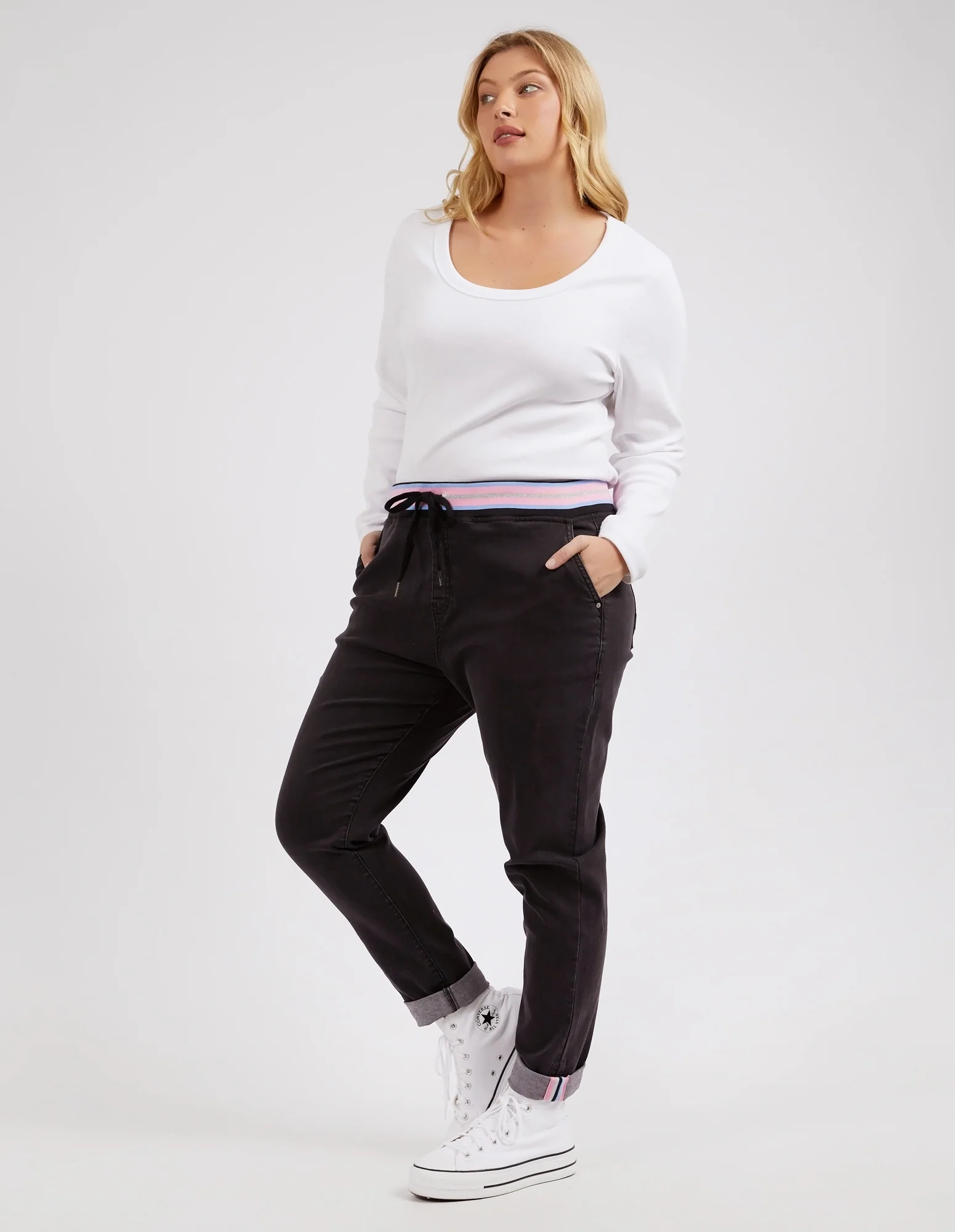Melody Denim Jogger Washed Black - Image 11
