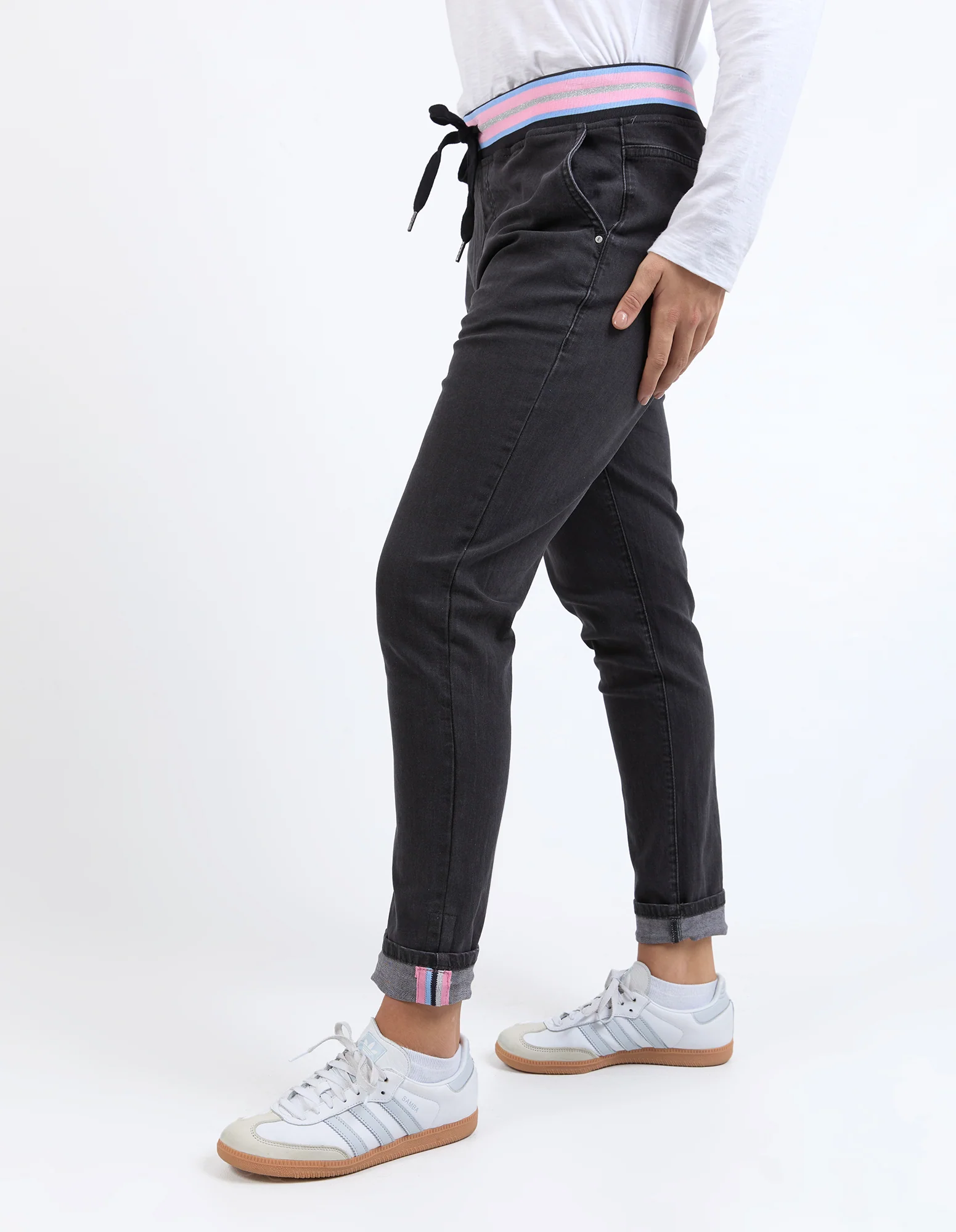 Melody Denim Jogger Washed Black - Image 4