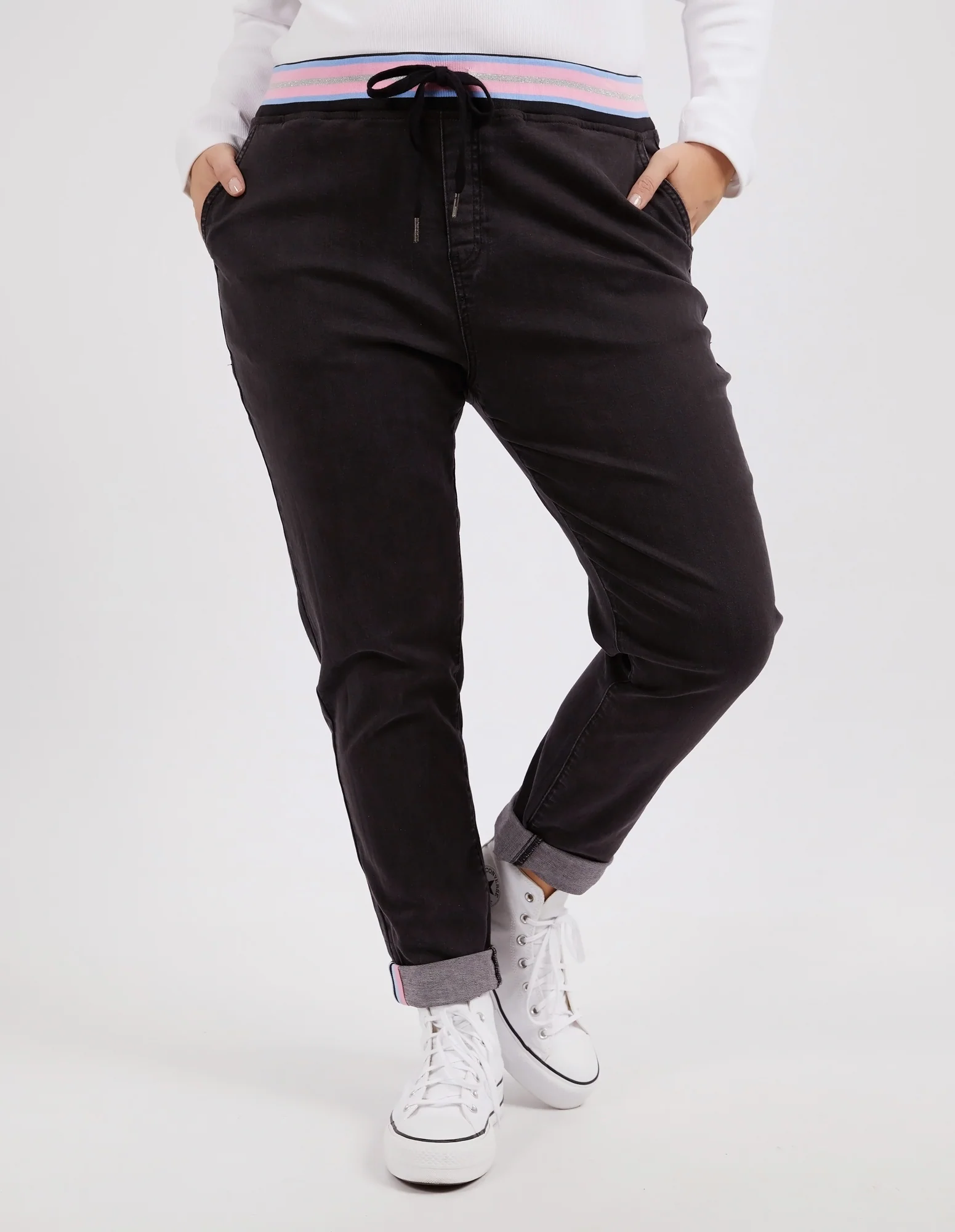 Melody Denim Jogger Washed Black - Image 8