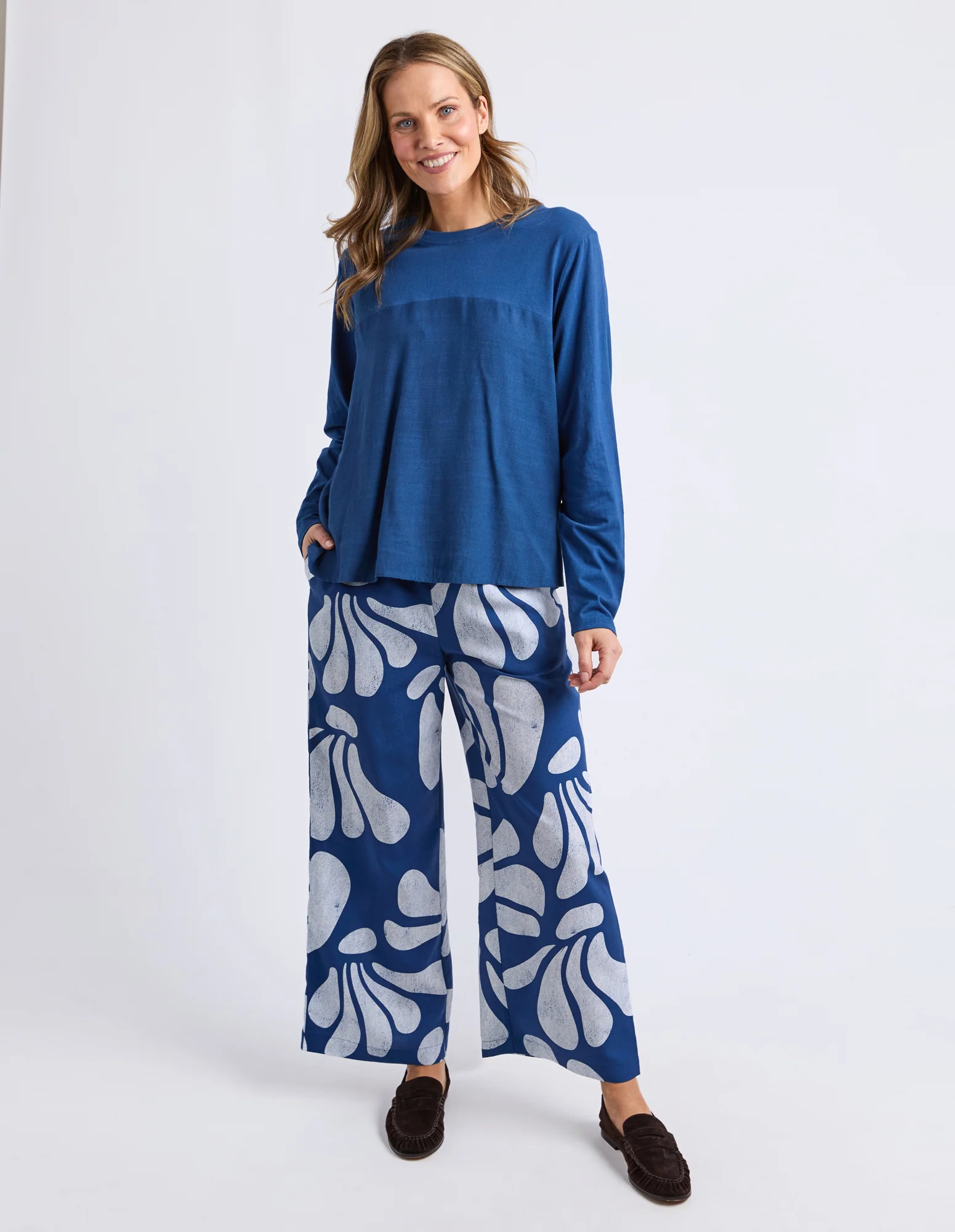 Melrose Long Sleeve Top Classic Navy - Image 3