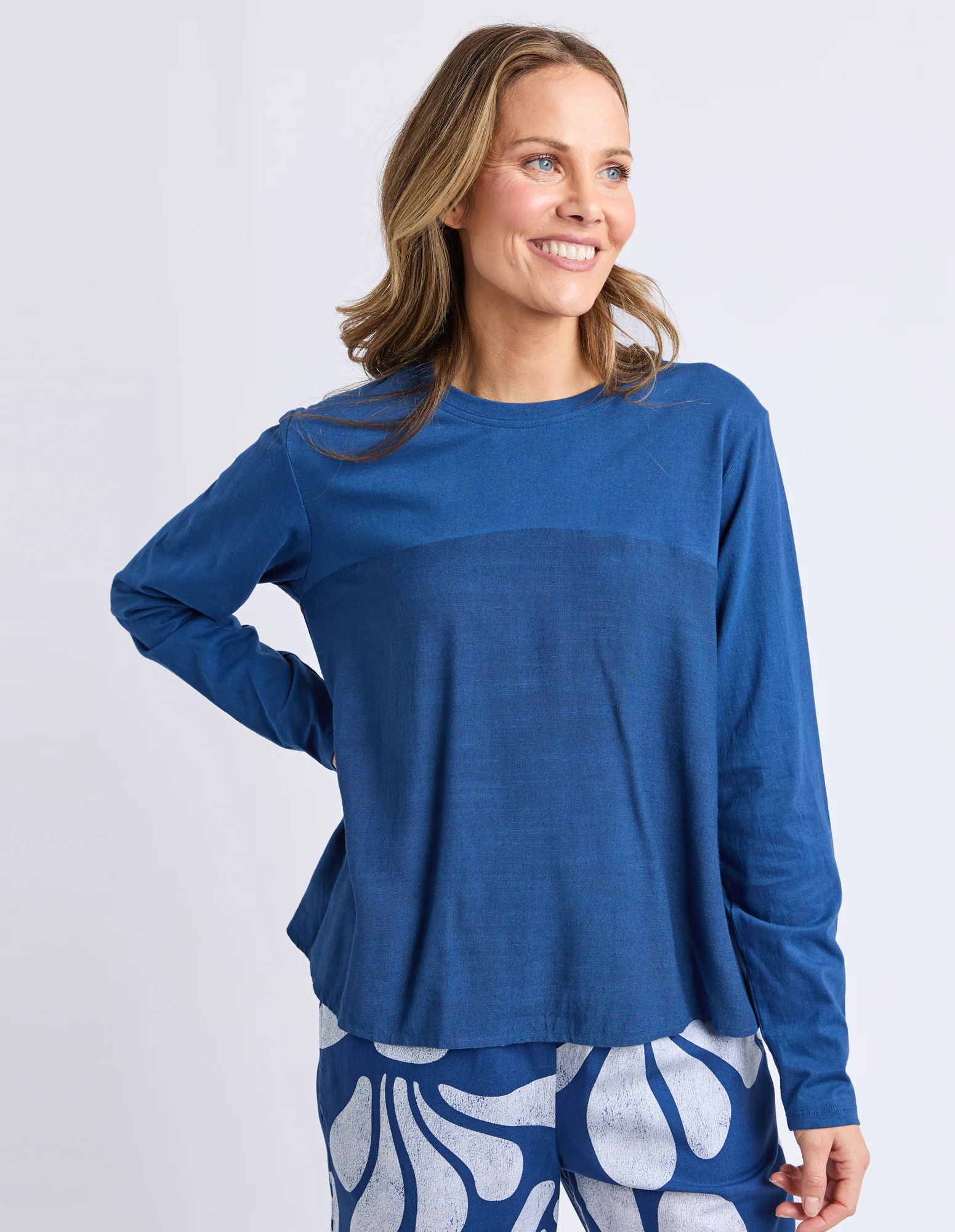 Melrose Long Sleeve Top Classic Navy - Image 7