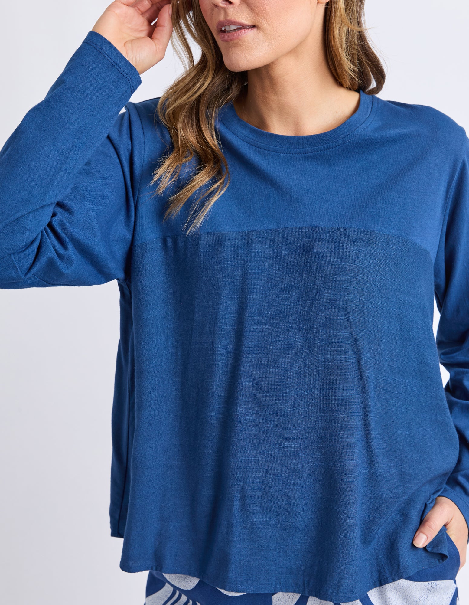 Melrose Long Sleeve Top Classic Navy - Image 9