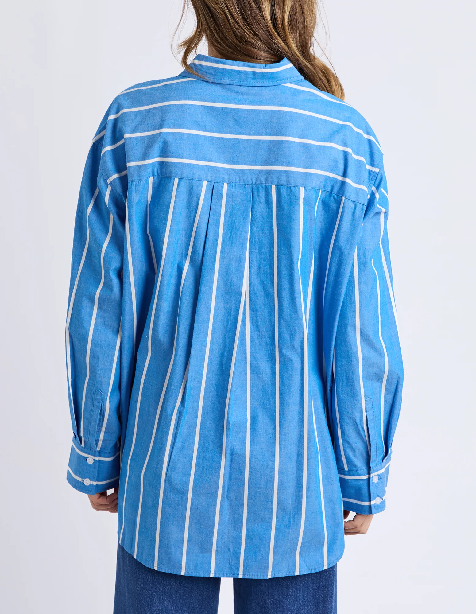 Mia Striped Shirt Royal Blue Stripe - Image 4