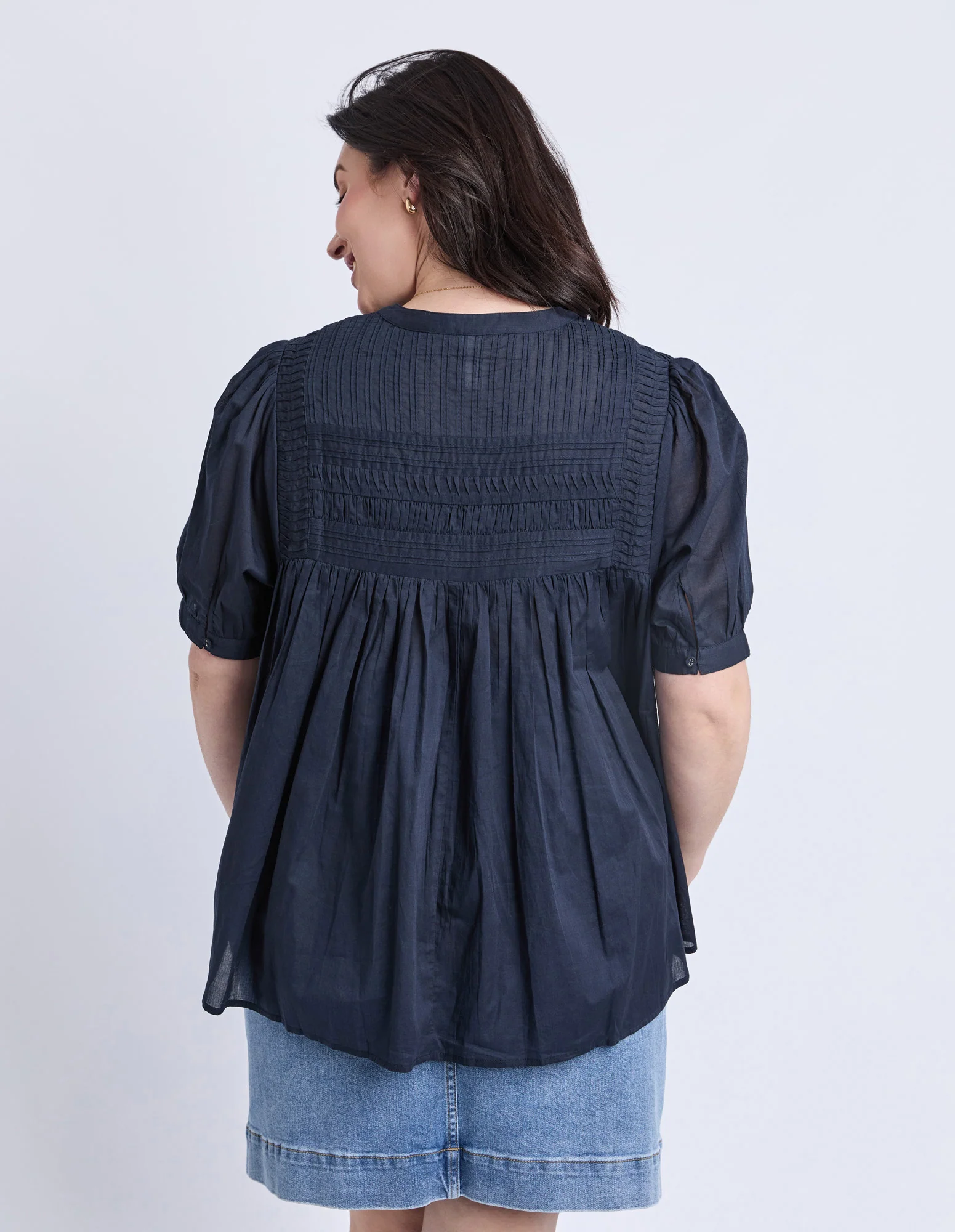 Monty Short Sleeve Shirt Navy - Image 3